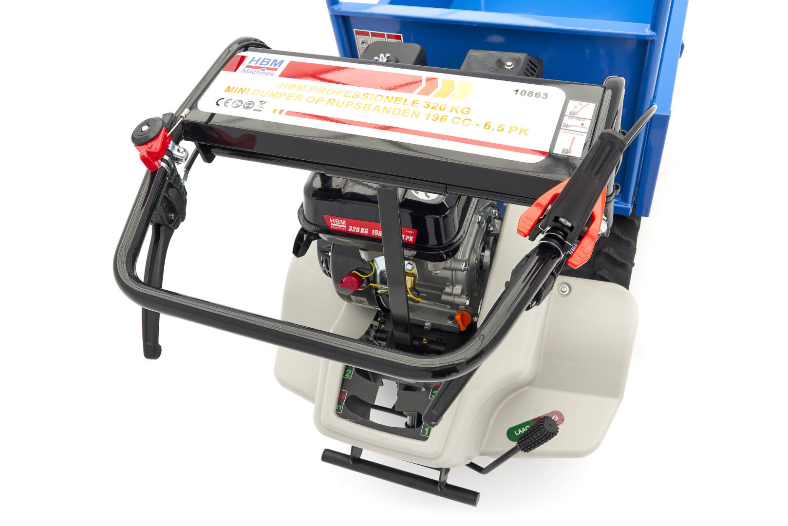 Мини самосвал 320 кг НВМ на верига с бензинов двигател 196 СМС 6.5 СР