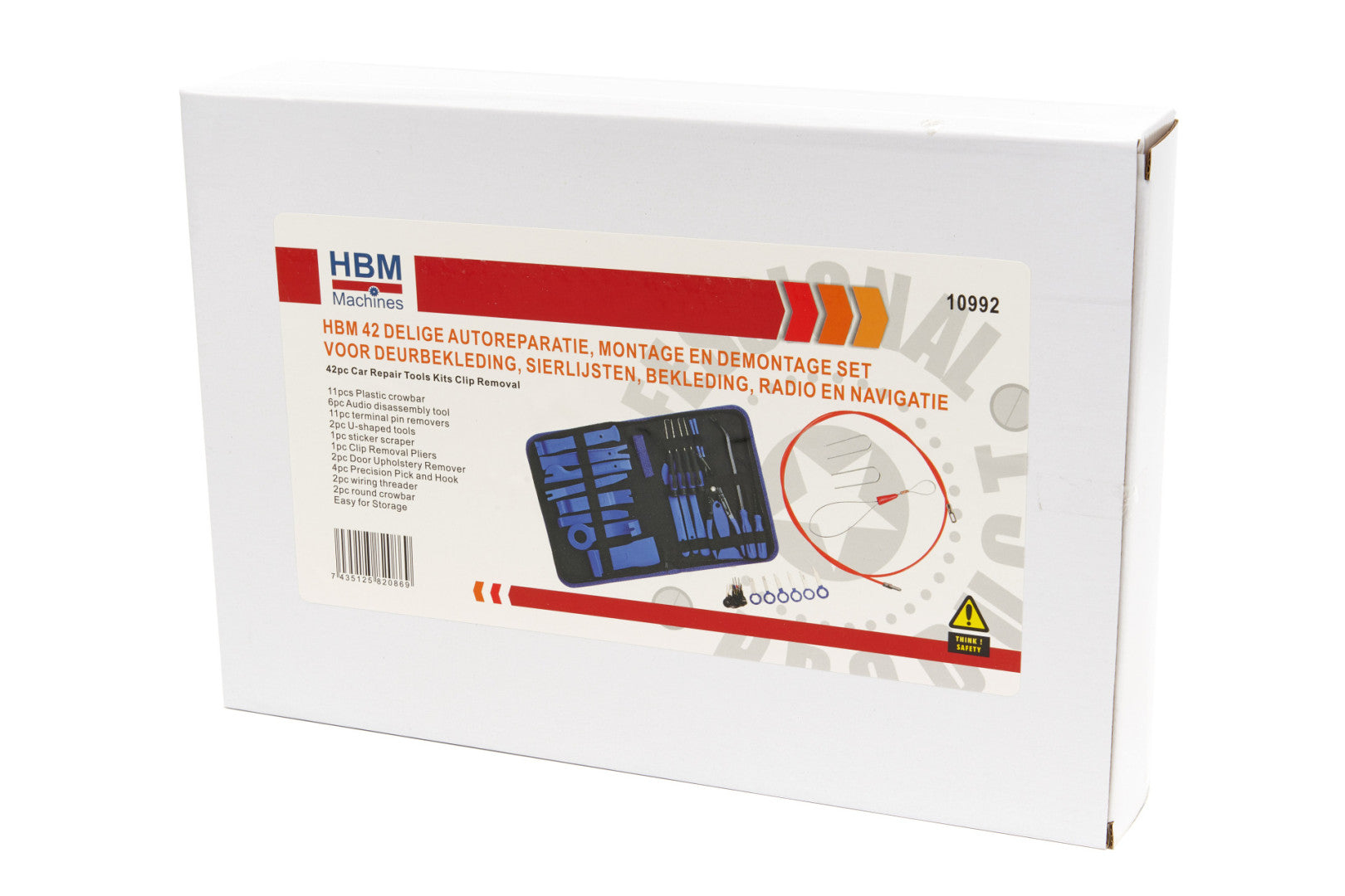 Комплект за монтаж на радио - тапицерии - орнаменти и скоби за кола - 42 части HBM