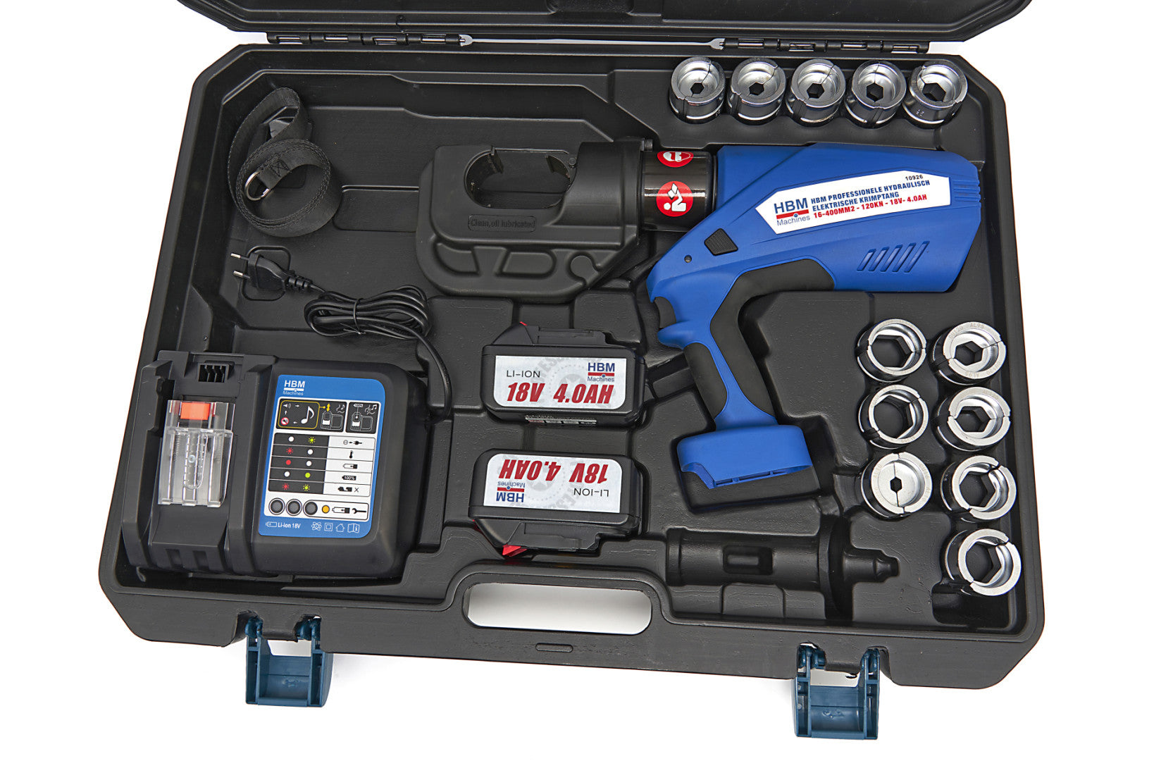 Електрохидравлични клещи за кабели с акумулатор 4.0Ah 18V 16 - 400MM2 120KN