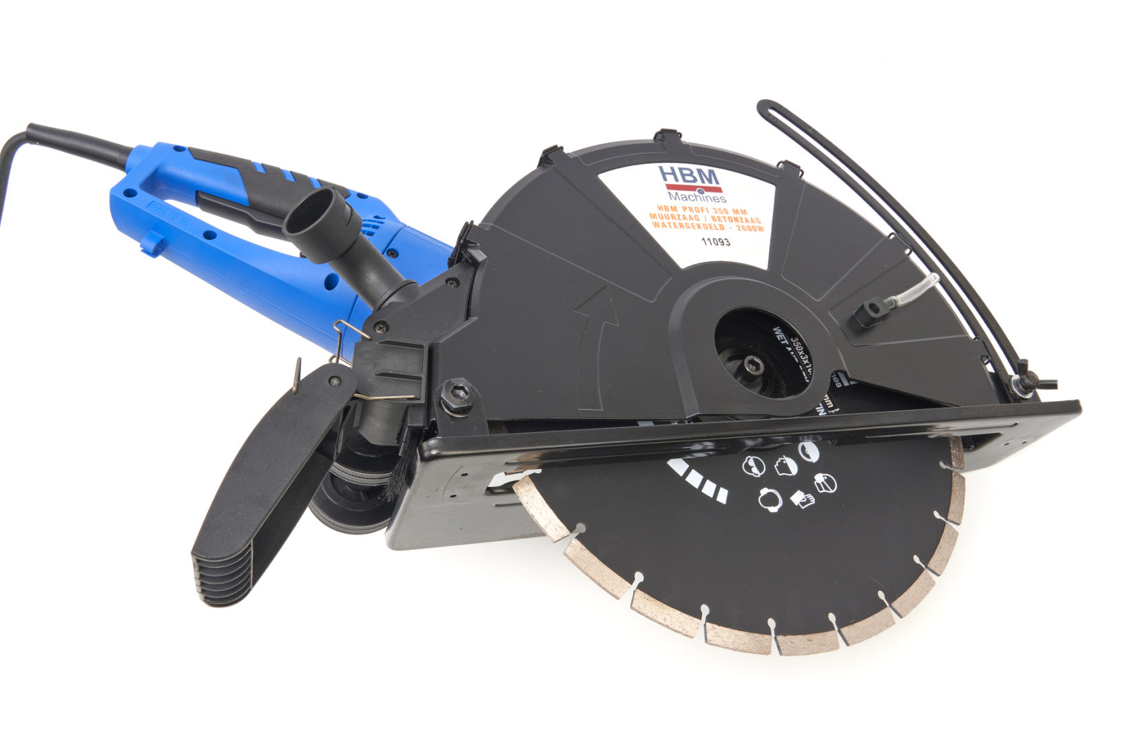 Електрически циркуляр за бетон - охлаждане с вода - 2600W 350 мм HBM