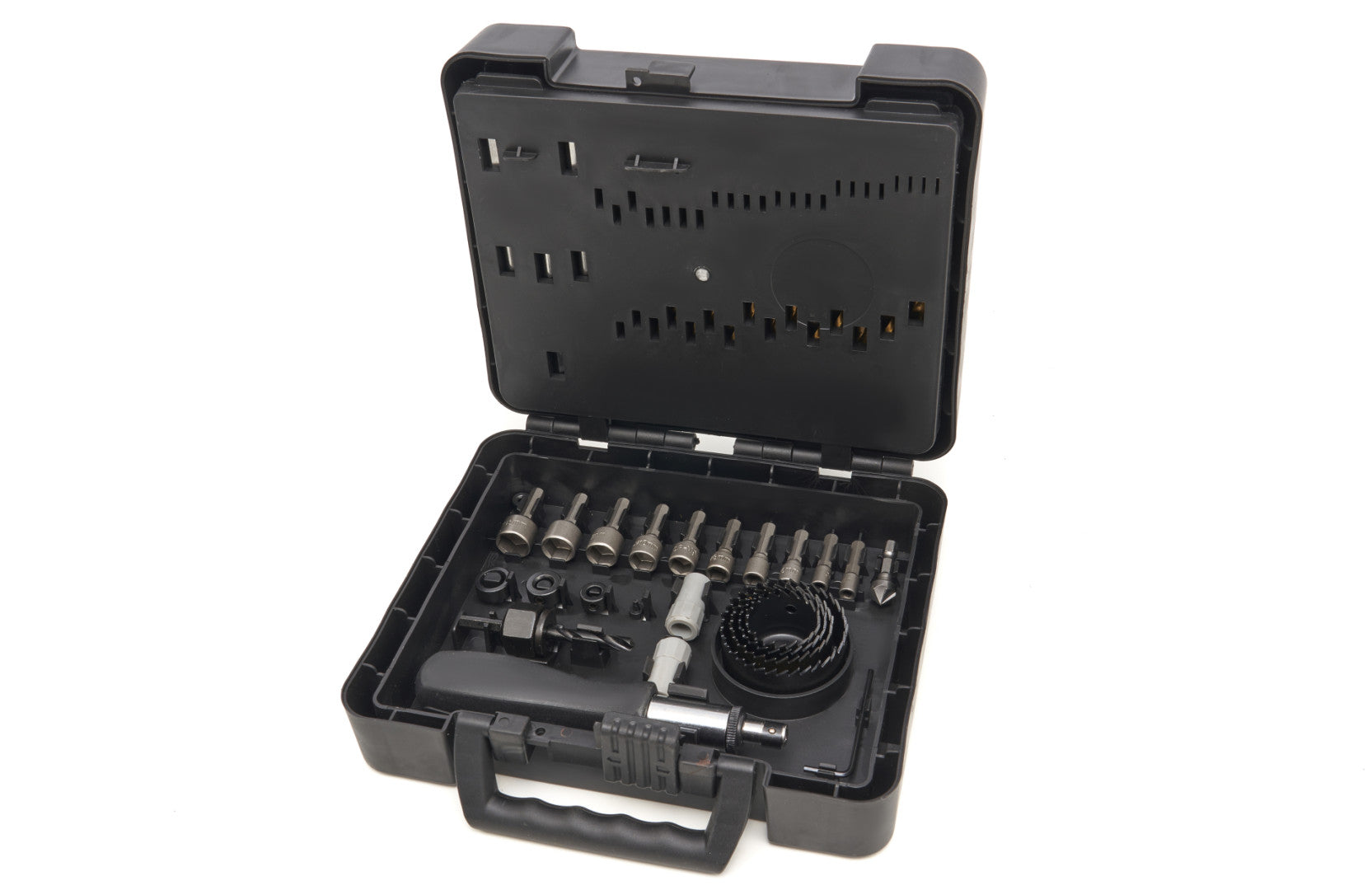 Комплект битове - свредла - боркорони - фрези - дърво - метал - зидарство - 204 части HBM