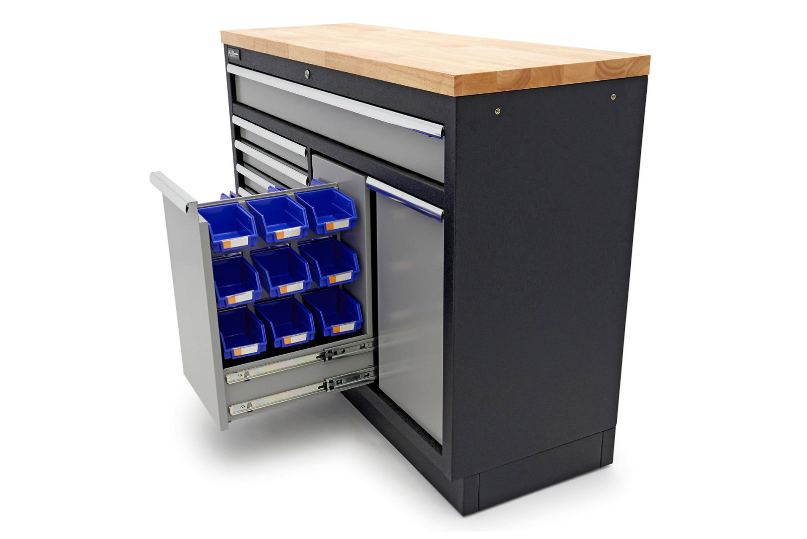 Професионален шкаф за инструменти с работен плот 136 см 9 чекмеджета НВМ