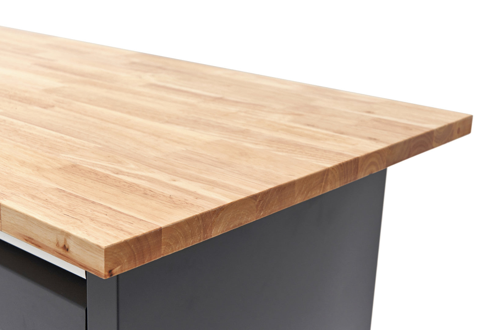 Черна работна маса с 6 чекмеджета, 1 врата и масивен дървен плот - 171 см HBM Machines Premium Холандия