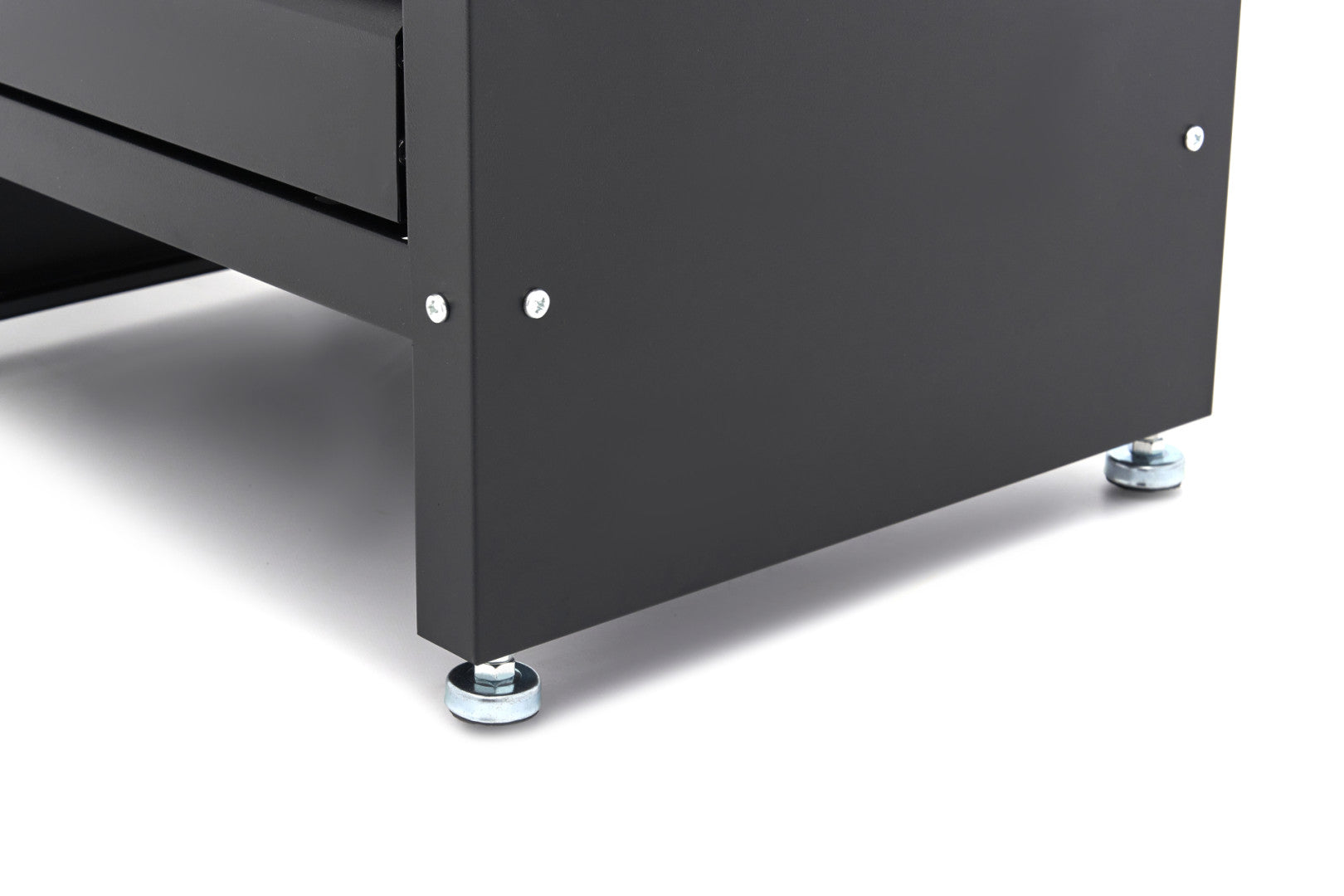 Черна работна маса с 6 чекмеджета, 1 врата и масивен дървен плот - 171 см HBM Machines Premium Холандия