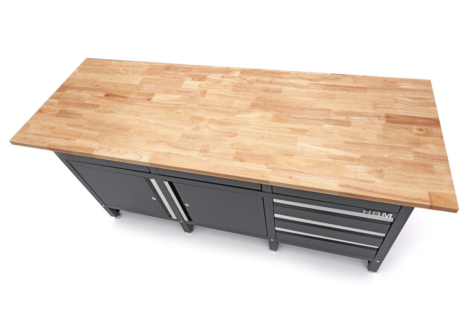 Професионален шкаф за инструменти с работен плот 171 см 2 врати и 6 чекмеджета НВМ