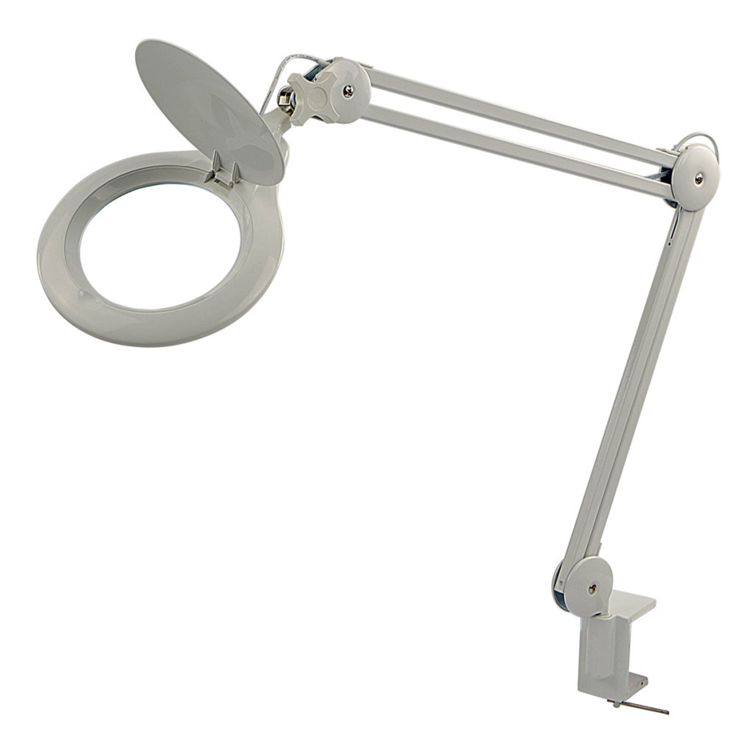 LED лампа с лупа и регулируемо рамо, със захват към маса HBM 3800 LUX
