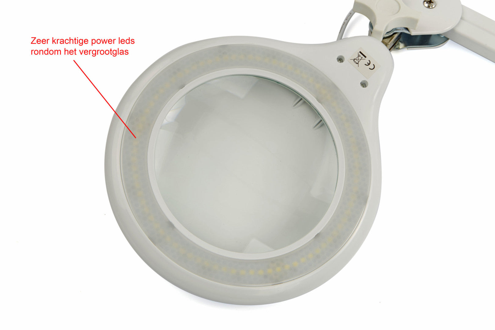 LED лампа с лупа и регулируемо рамо, със захват към маса HBM 3800 LUX