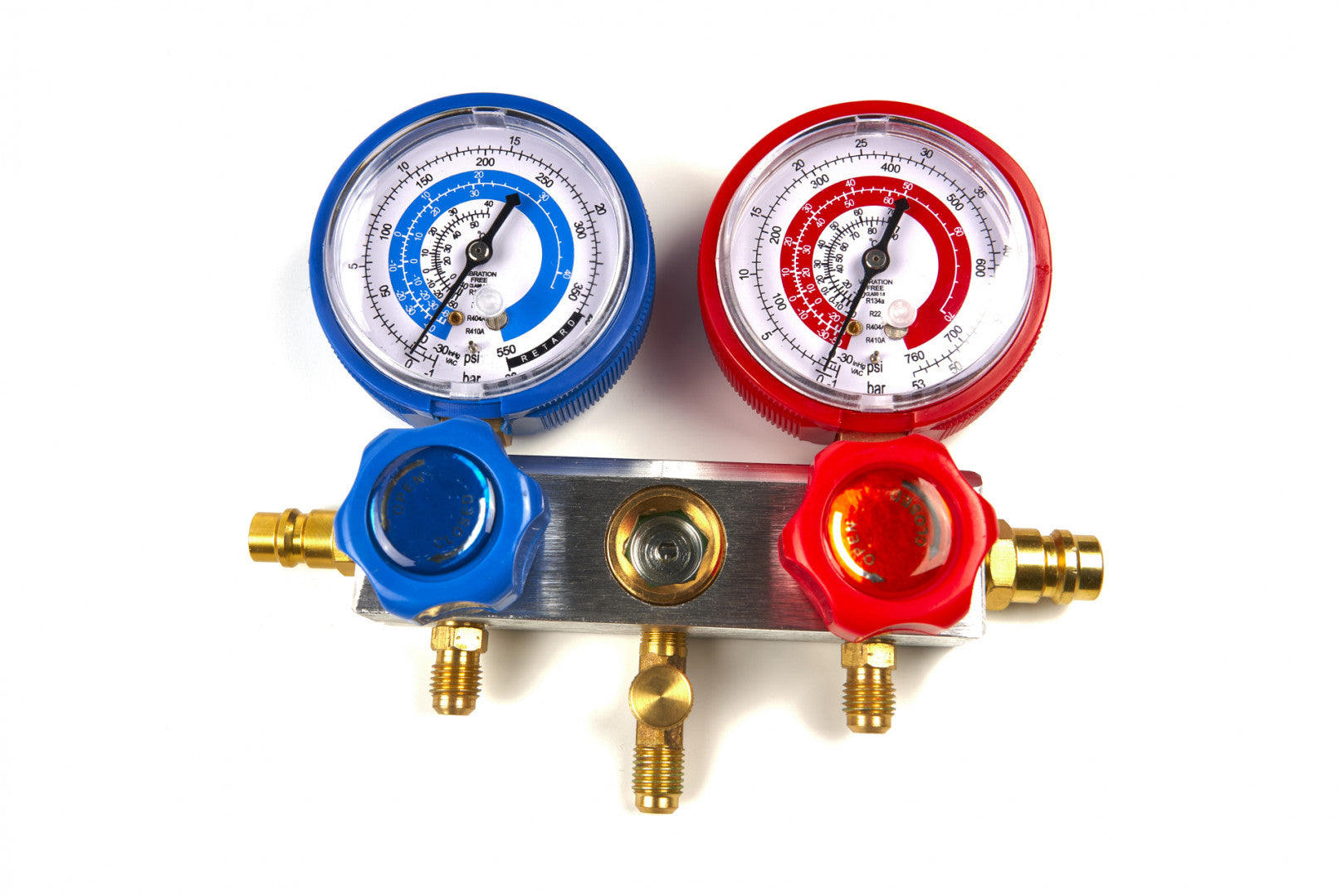 Вакуумна помпа с 1 етап с комплект манометри, 2 порта 85л/мин HBM