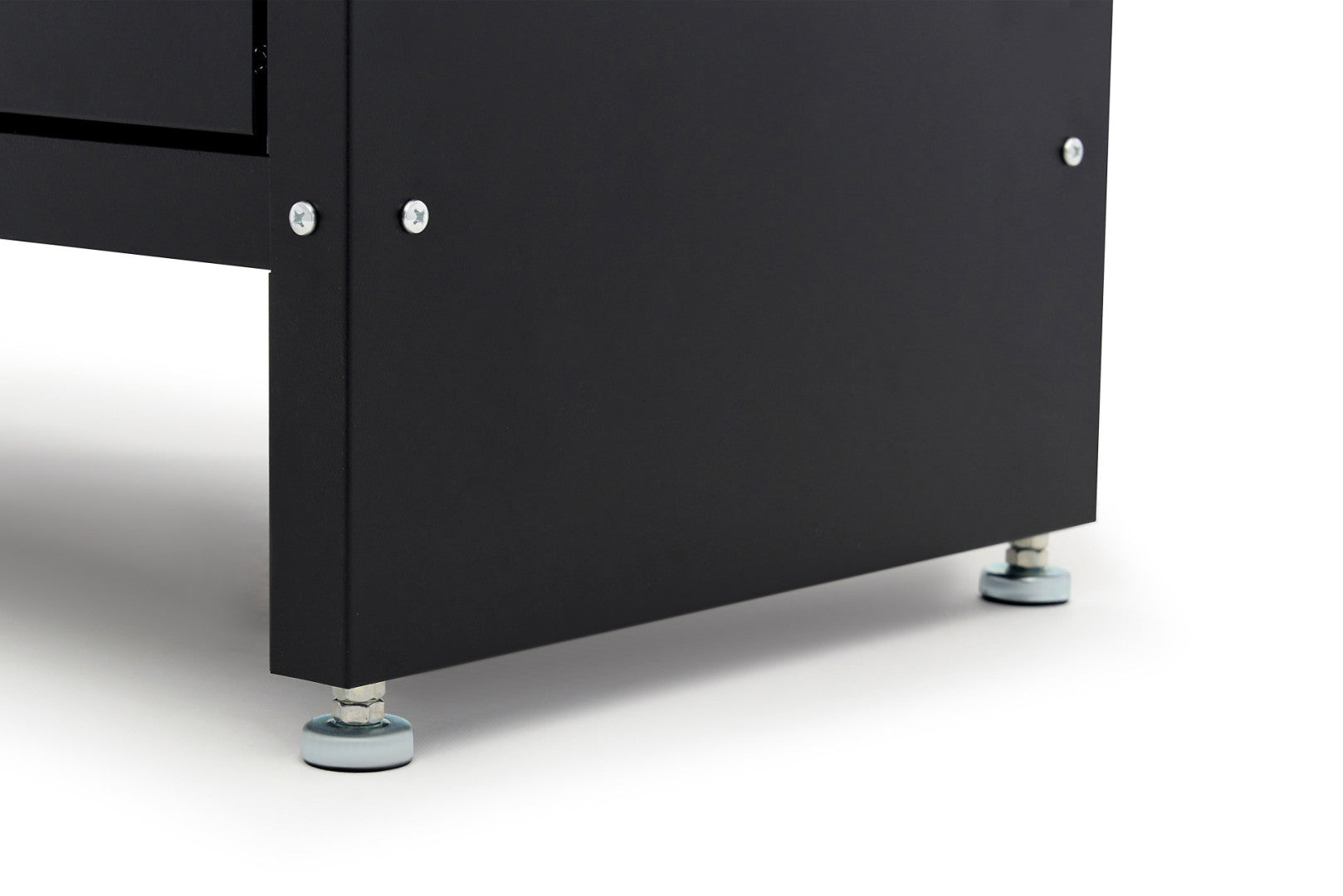 Метална работна маса 120 см с 8 чекмеджета и дървен плот