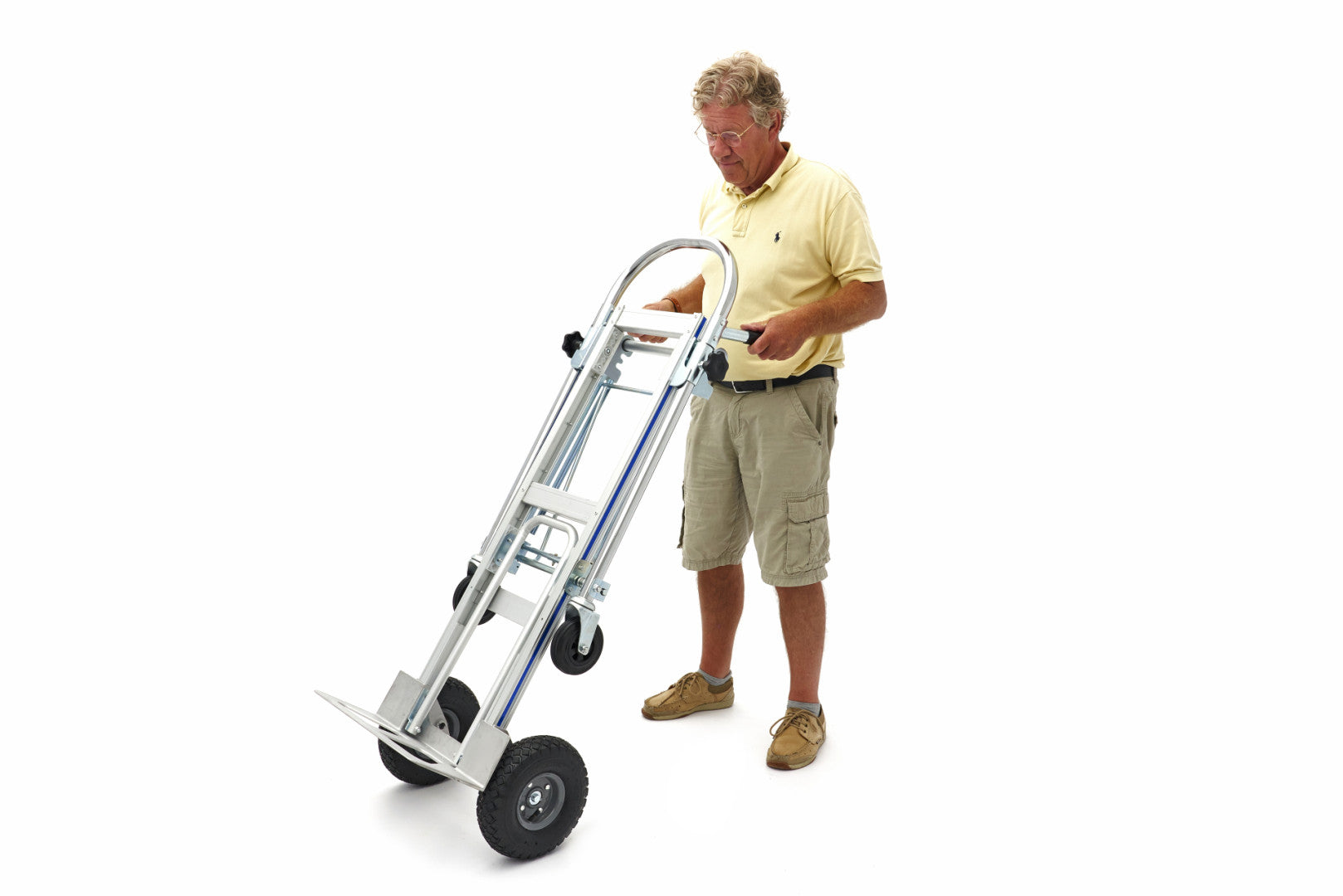 Професионална транспортна количка за стоки 3 в 1 алуминий 250кг HBM