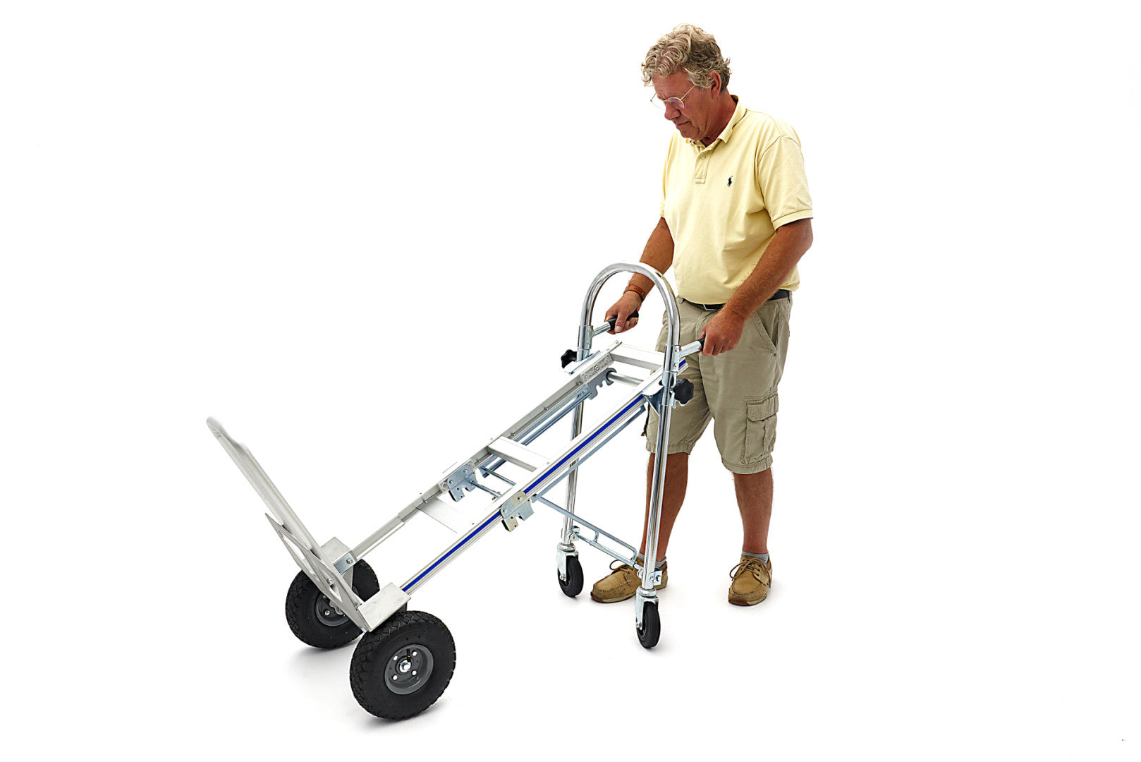 Професионална транспортна количка за стоки 3 в 1 алуминий 250кг HBM