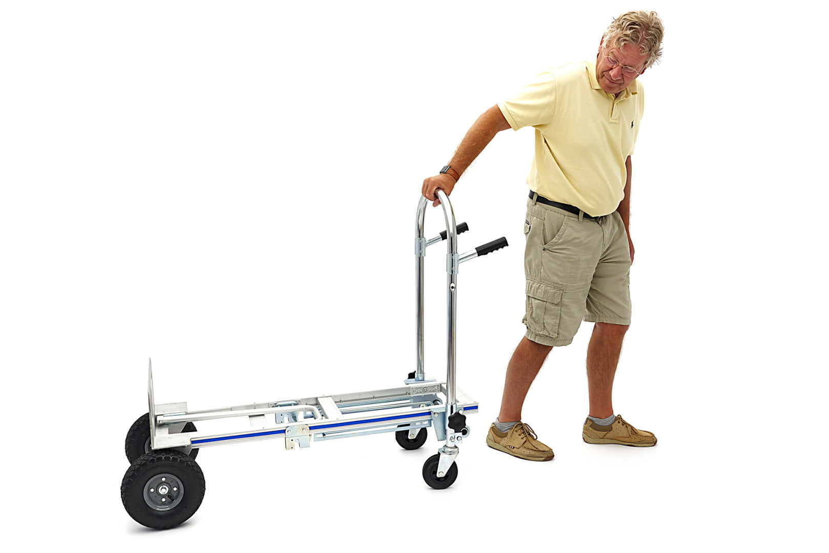 Професионална транспортна количка за стоки 3 в 1 алуминий 250кг HBM