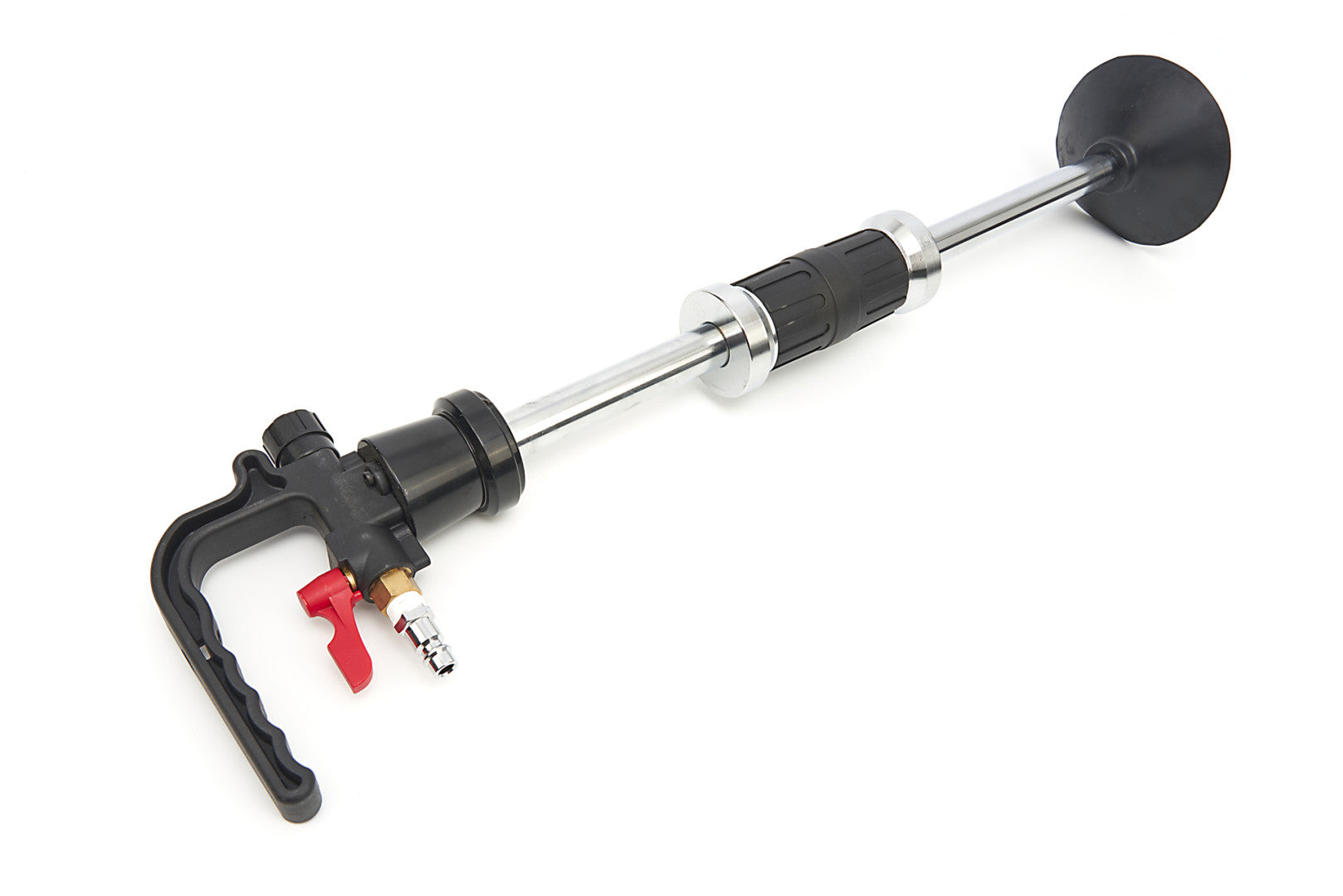 Пневматично устройство с плъзгащ се чук за изправяне на ламарина, каросерия