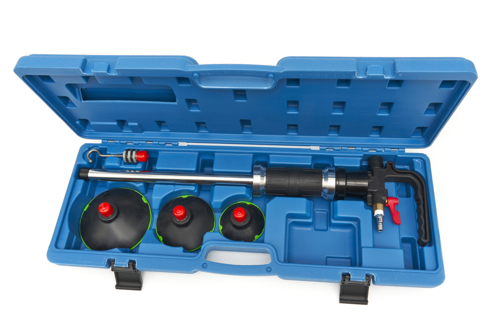 Пневматично устройство с плъзгащ се чук за изправяне на ламарина, каросерия