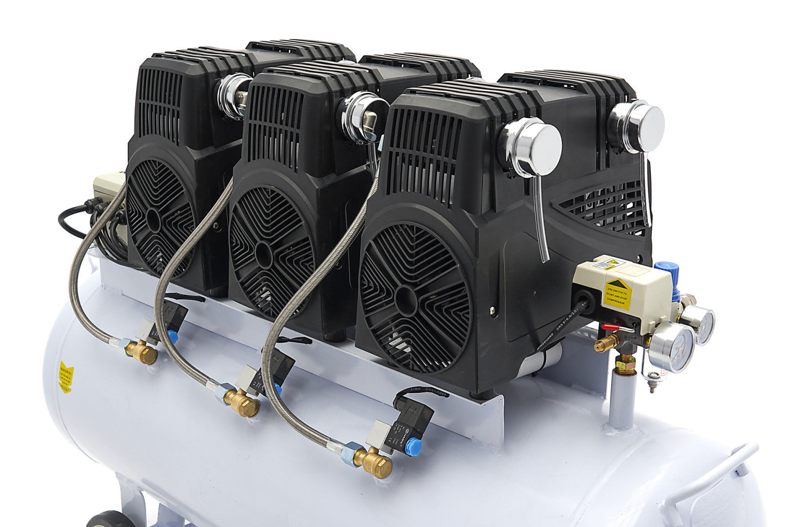 Безшумен компресор с нисък шум и без масло 150 л HBM