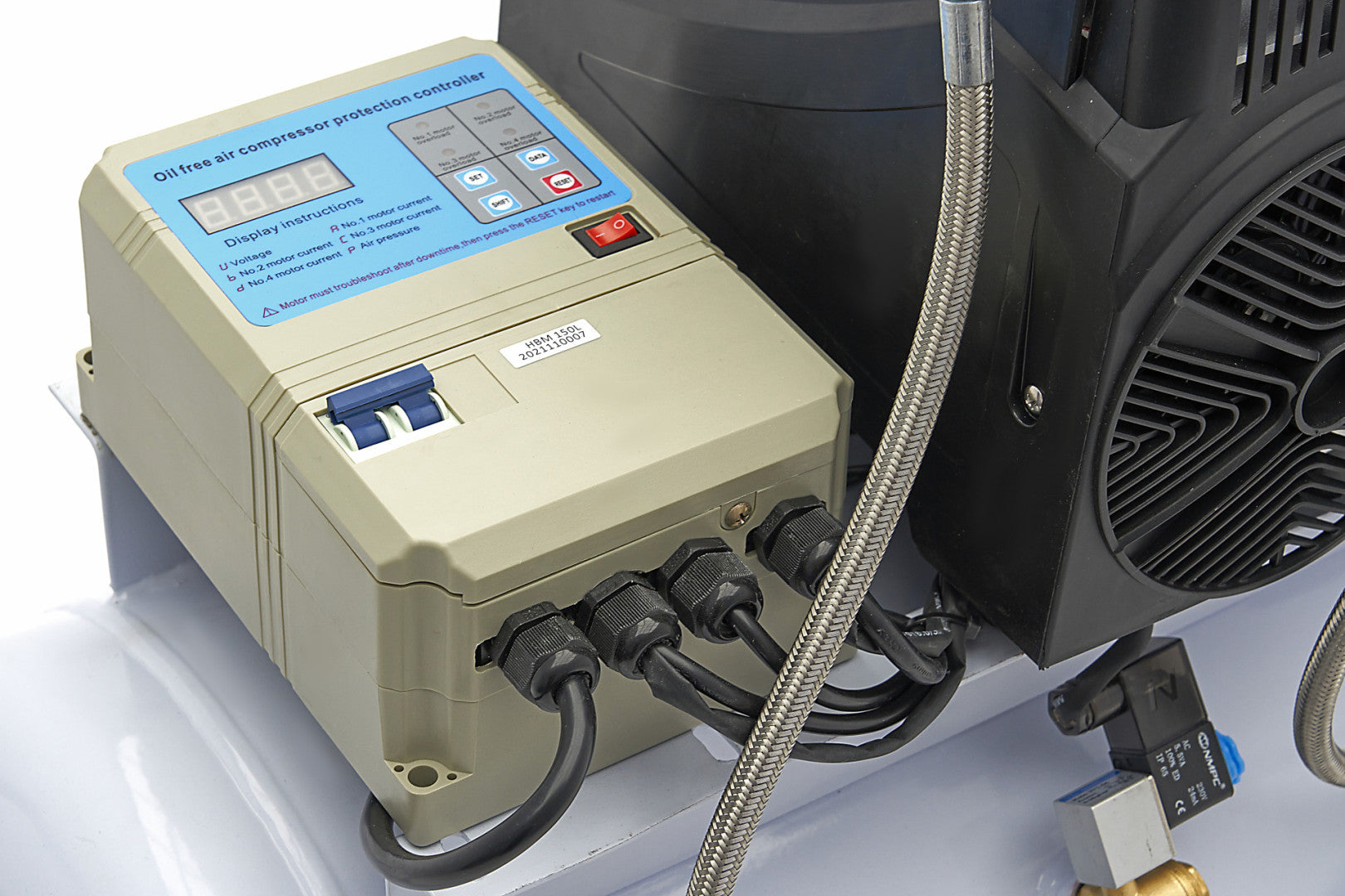 Безшумен компресор с нисък шум и без масло 150 л HBM