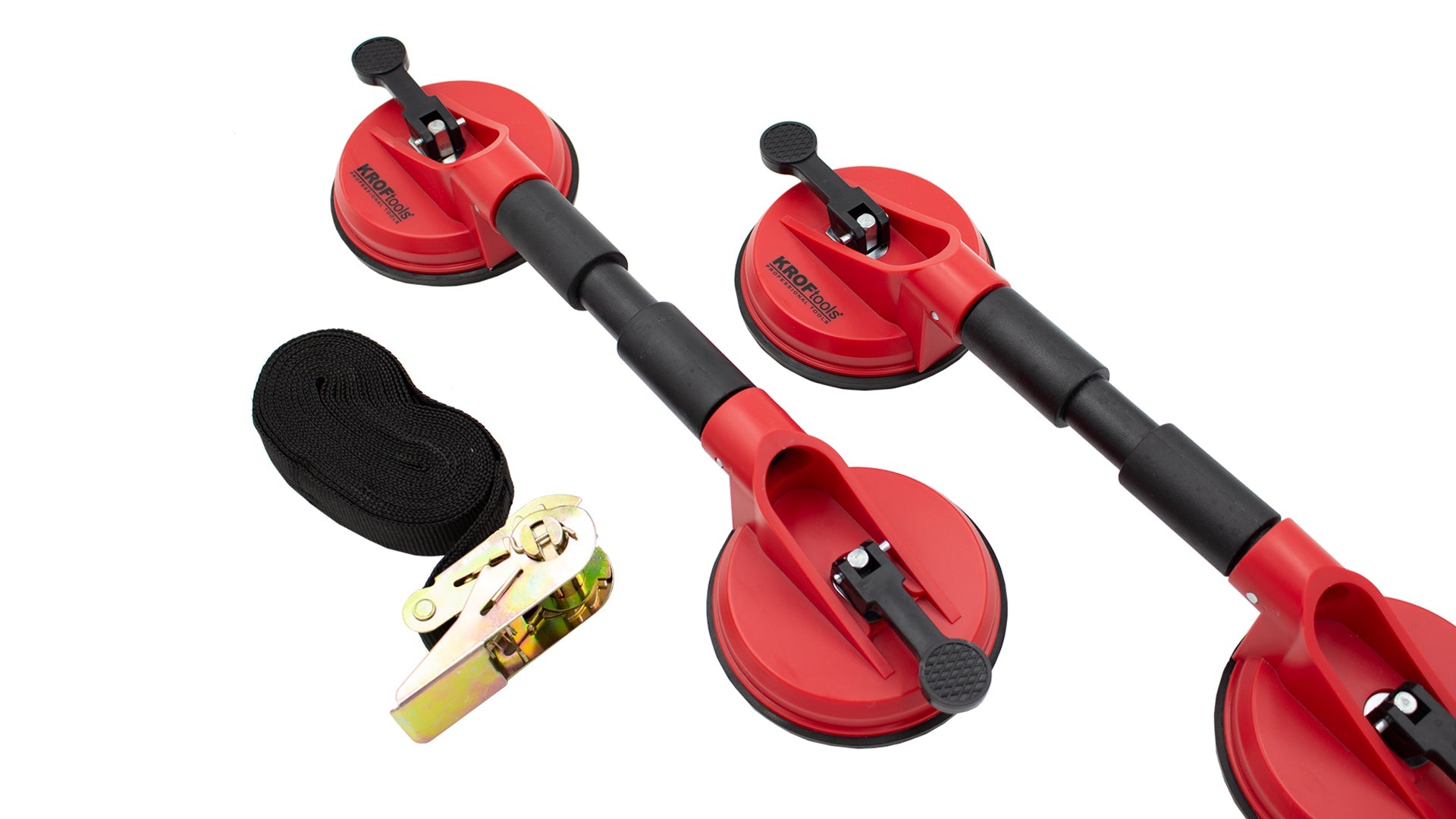 Комплект вендузи за демонтиране на предно стъкло + анкерна лента KROFTOOLS