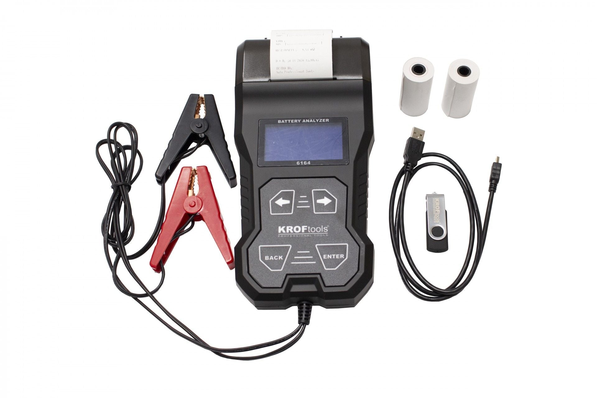 Тестер за акумулатори, с принтиране 6-12V 12-24V KROFTOOLS