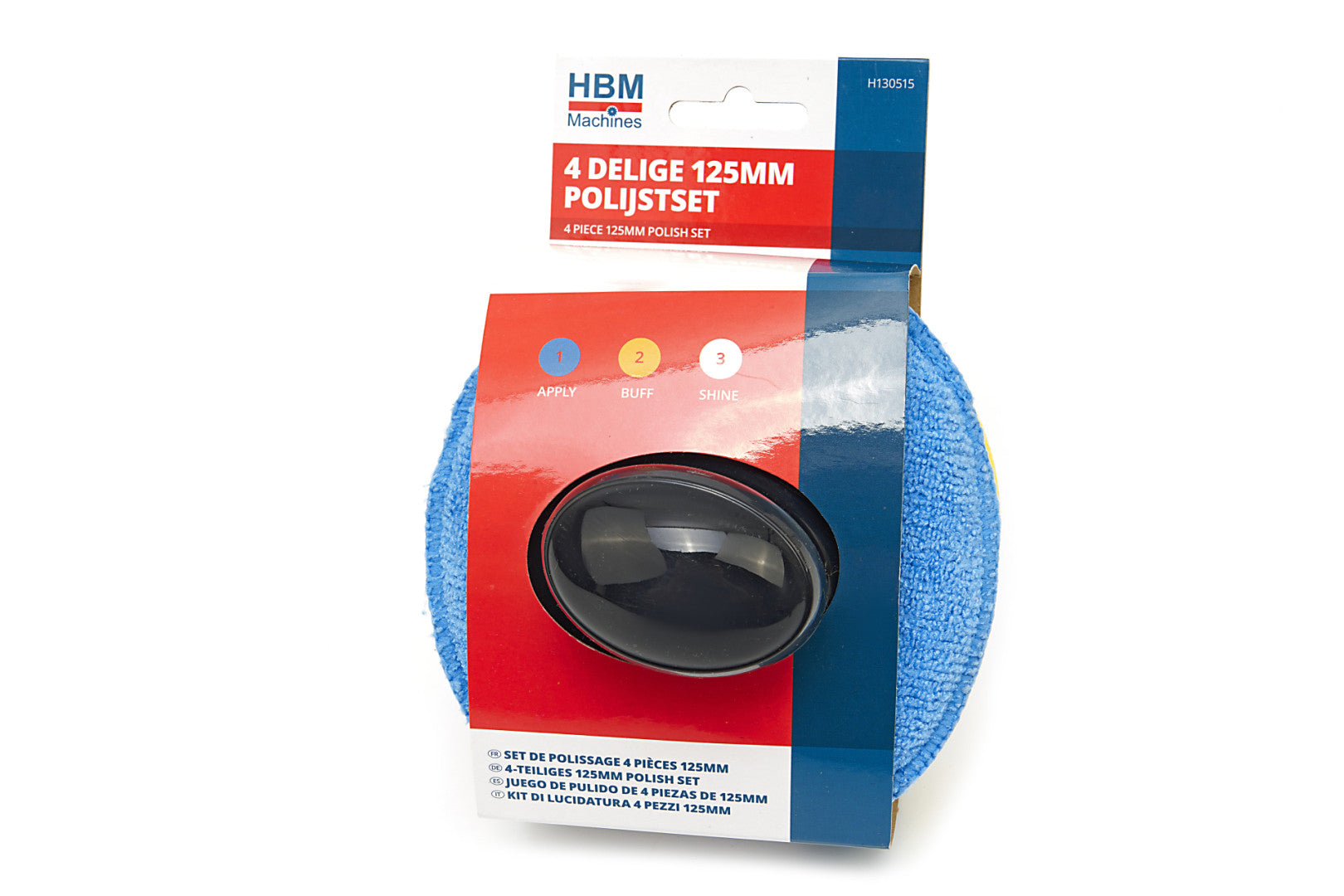 Комплект гъбички за ръчно полиране в 3 етапа HBM 4 части