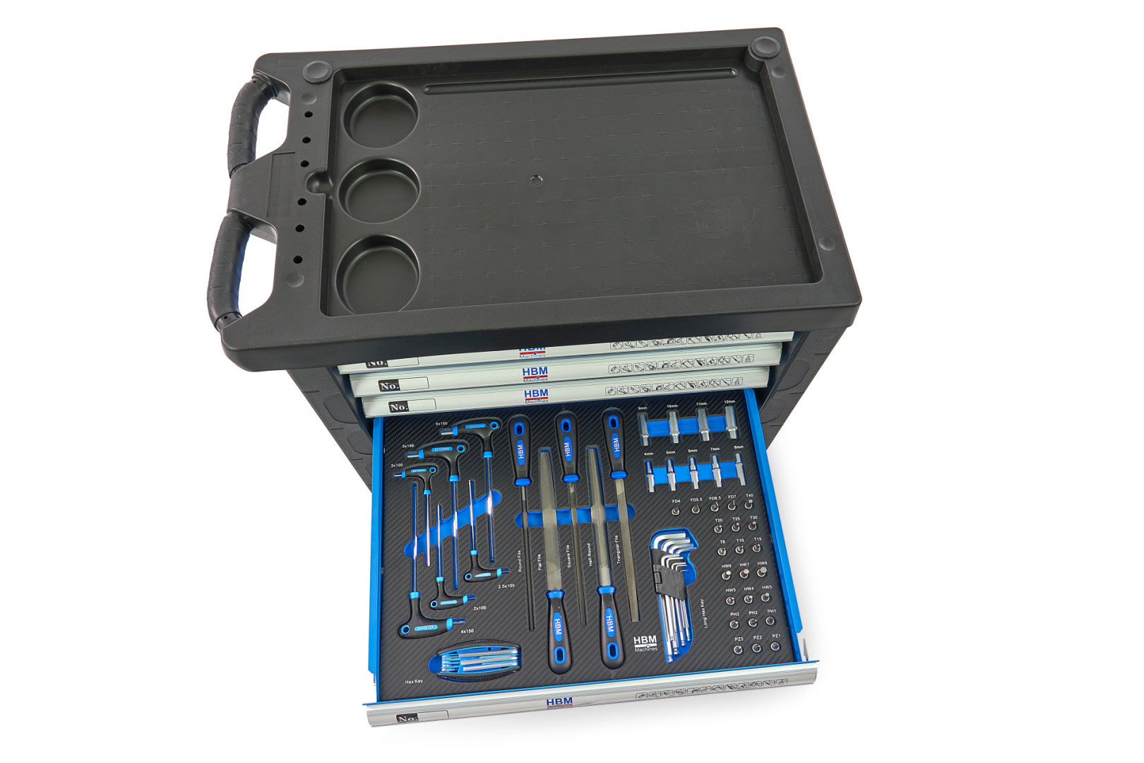 Шкаф с инструменти НВМ, 7 чекмеджета 196 части, 5 модула - Premium, Холандия