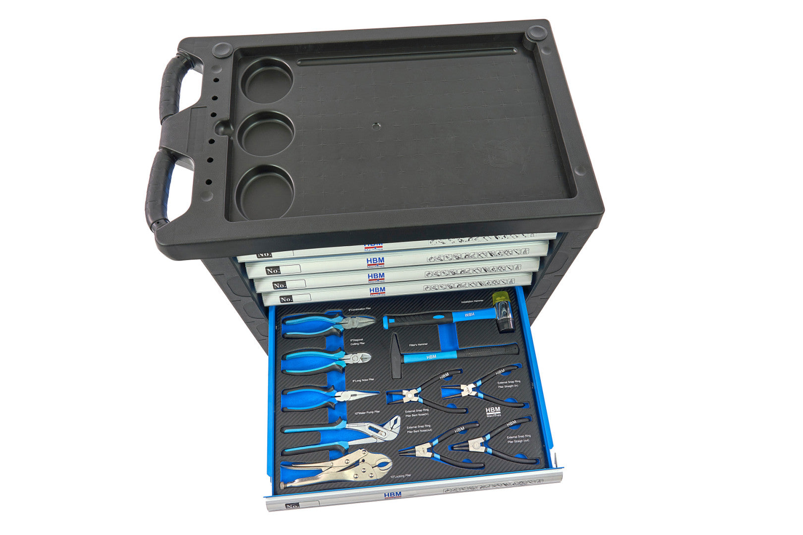 Шкаф с инструменти НВМ, 7 чекмеджета 196 части, 5 модула - Premium, Холандия