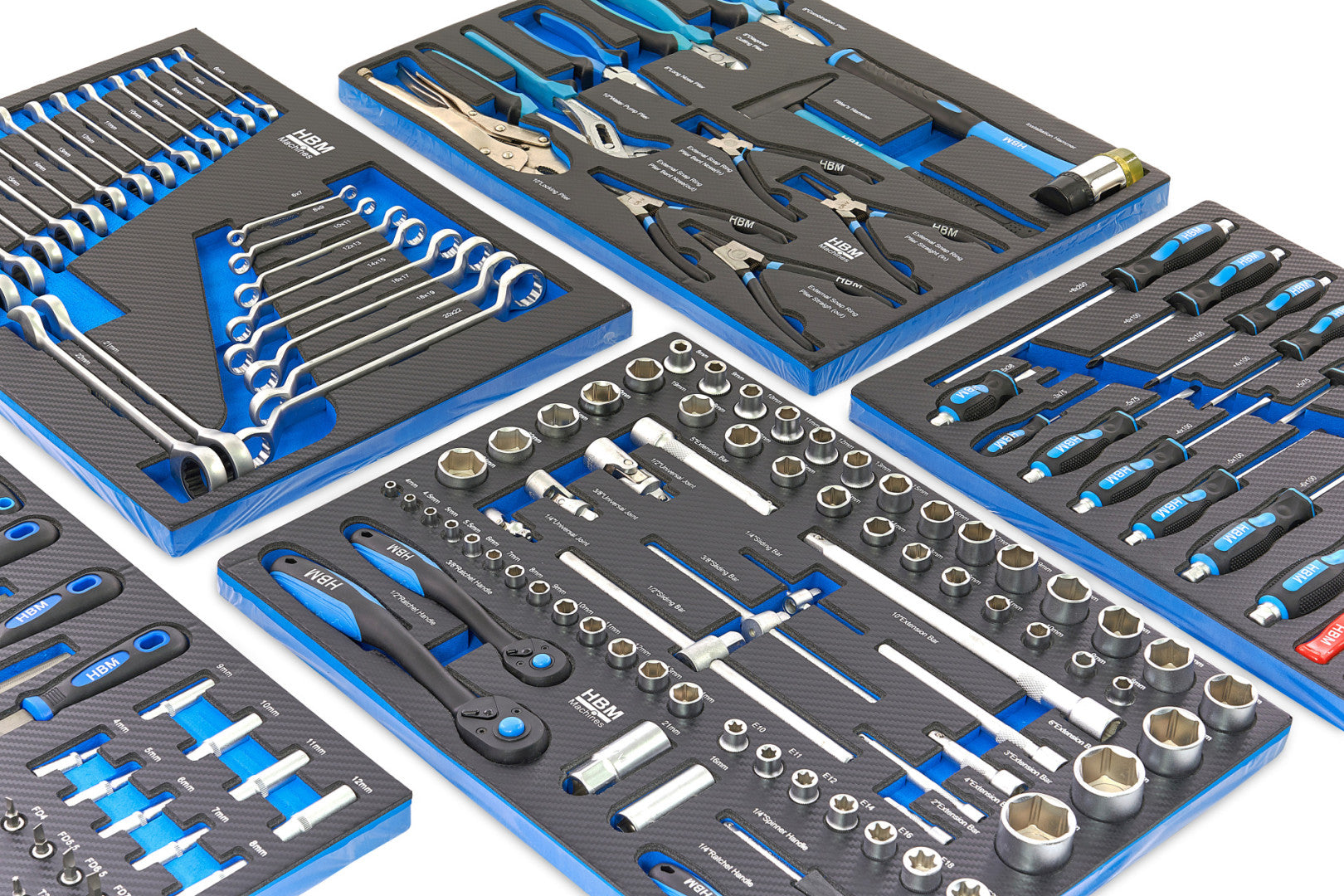 Шкаф с инструменти НВМ, 7 чекмеджета 196 части, 5 модула - Premium, Холандия