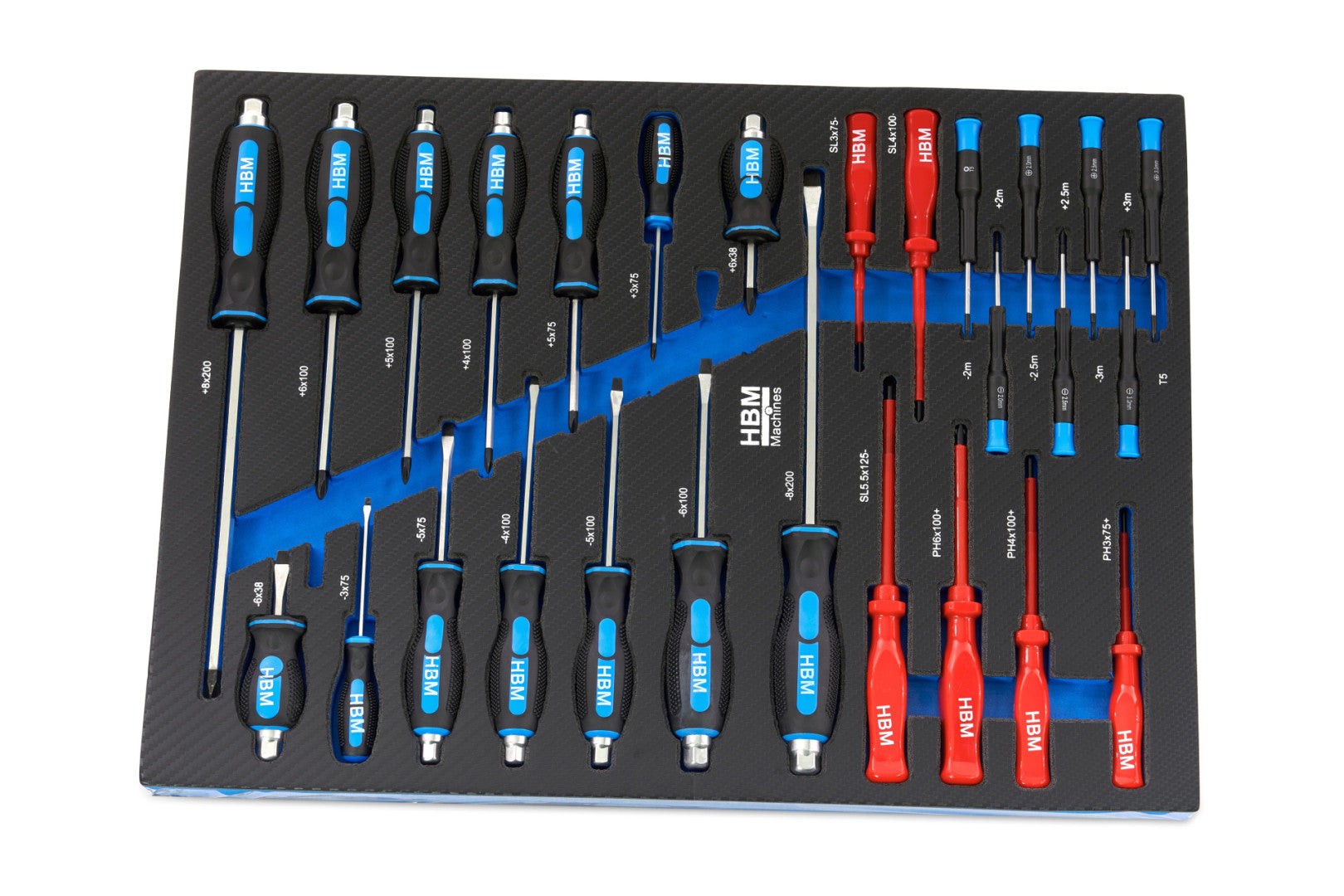 Шкаф с инструменти НВМ, 7 чекмеджета 196 части, 5 модула - Premium, Холандия