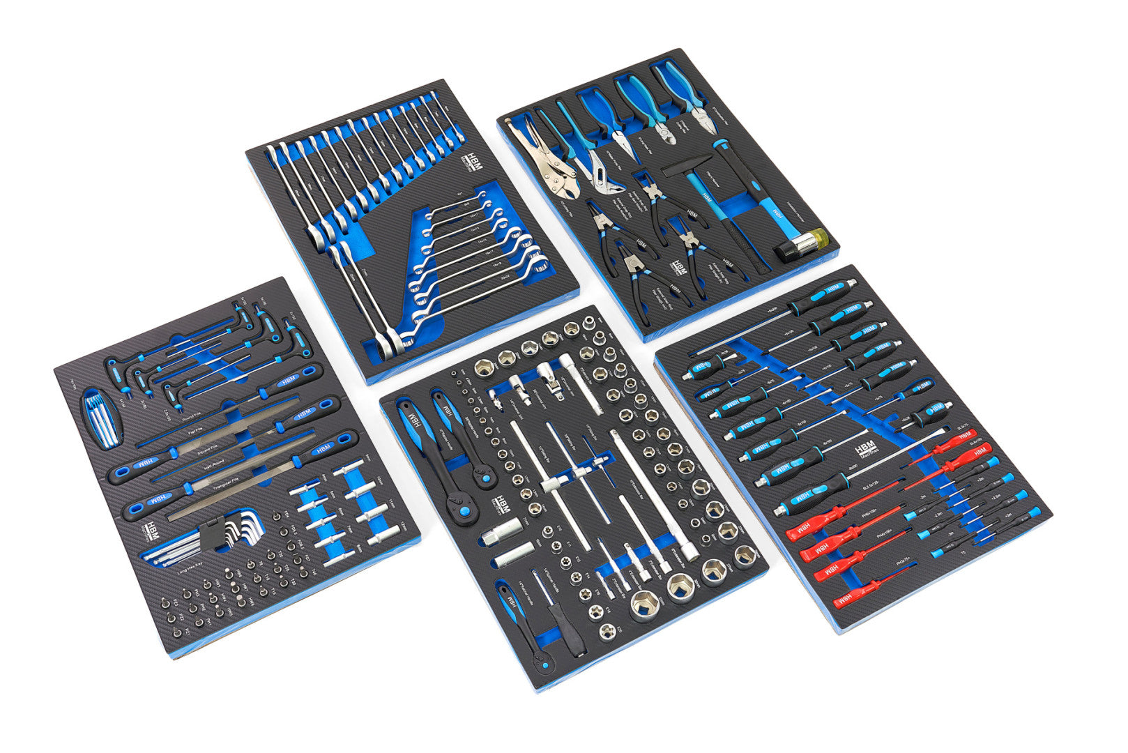 Шкаф с инструменти НВМ, 7 чекмеджета 196 части, 5 модула - Premium, Холандия