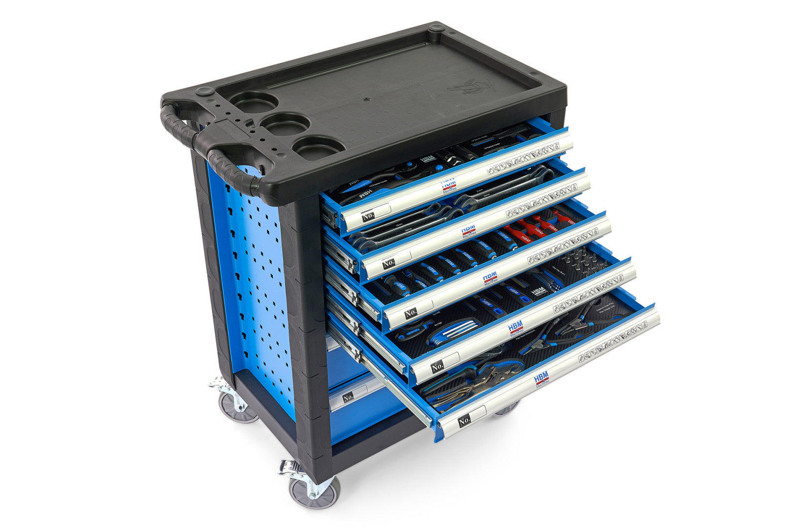 Шкаф с инструменти НВМ, 7 чекмеджета 196 части, 5 модула - Premium, Холандия