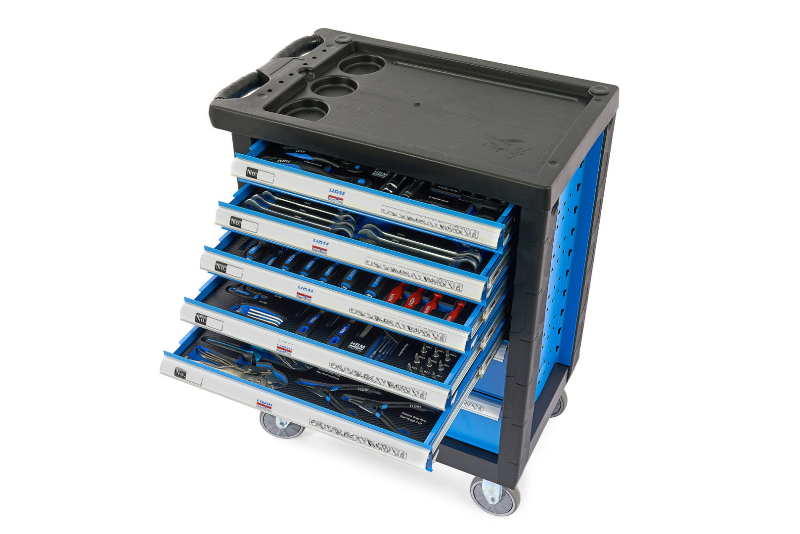 Шкаф с инструменти НВМ, 7 чекмеджета 196 части, 5 модула - Premium, Холандия