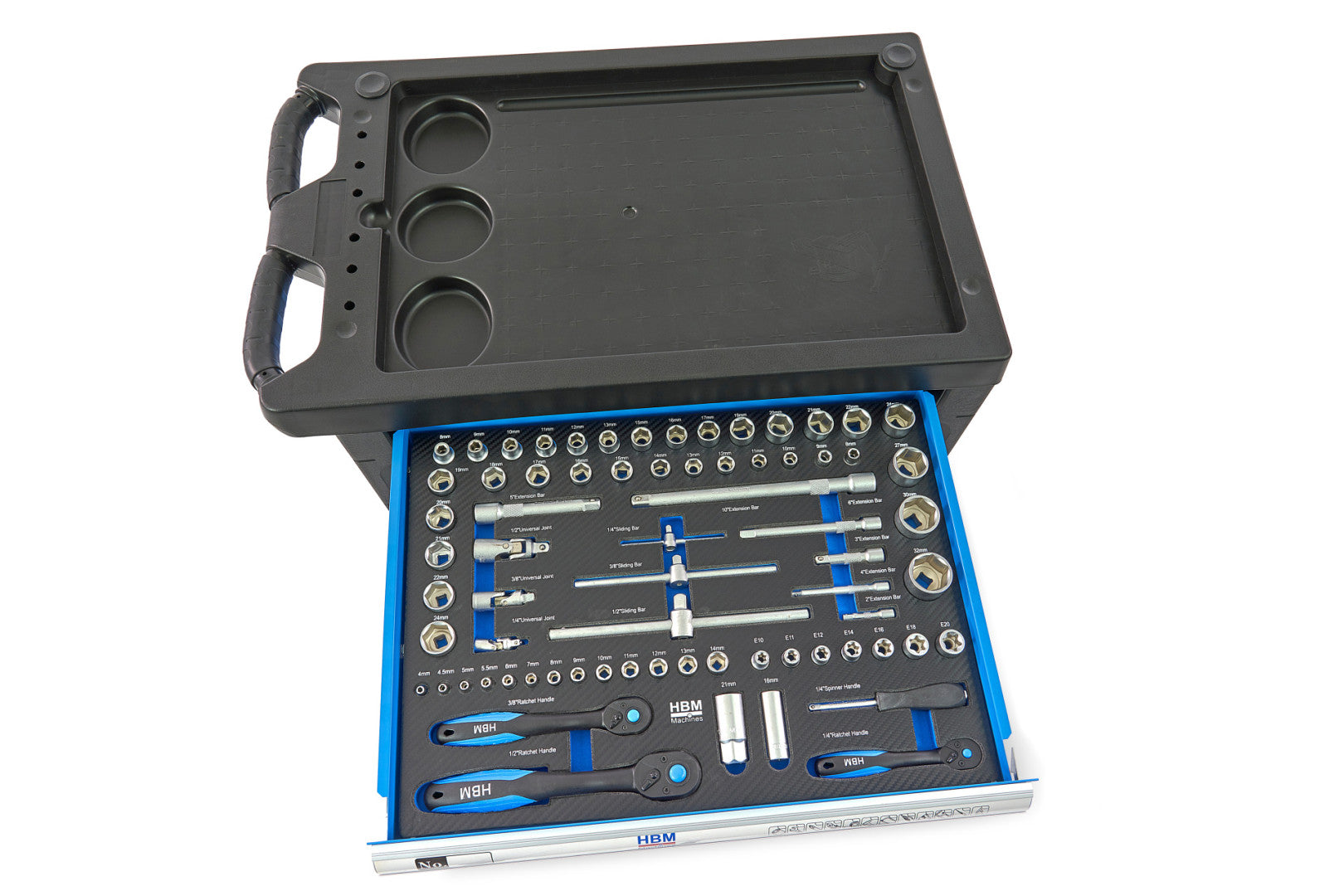 Шкаф с инструменти НВМ, 7 чекмеджета 196 части, 5 модула - Premium, Холандия