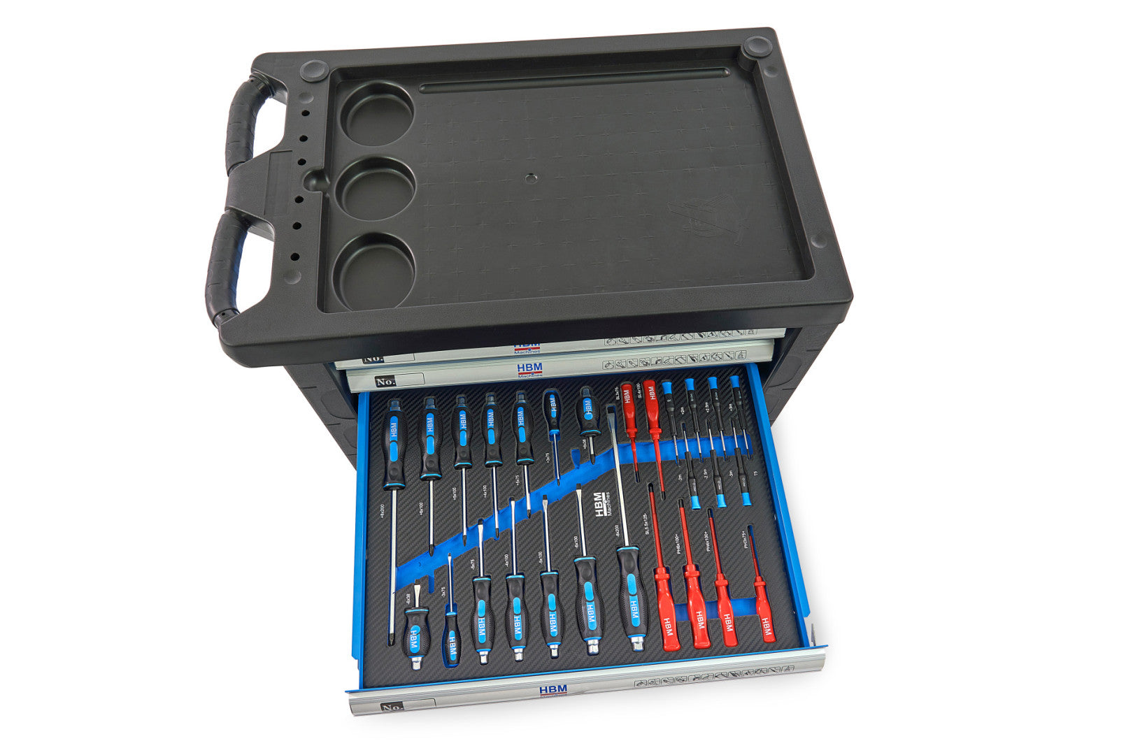 Шкаф с инструменти НВМ, 7 чекмеджета 196 части, 5 модула - Premium, Холандия