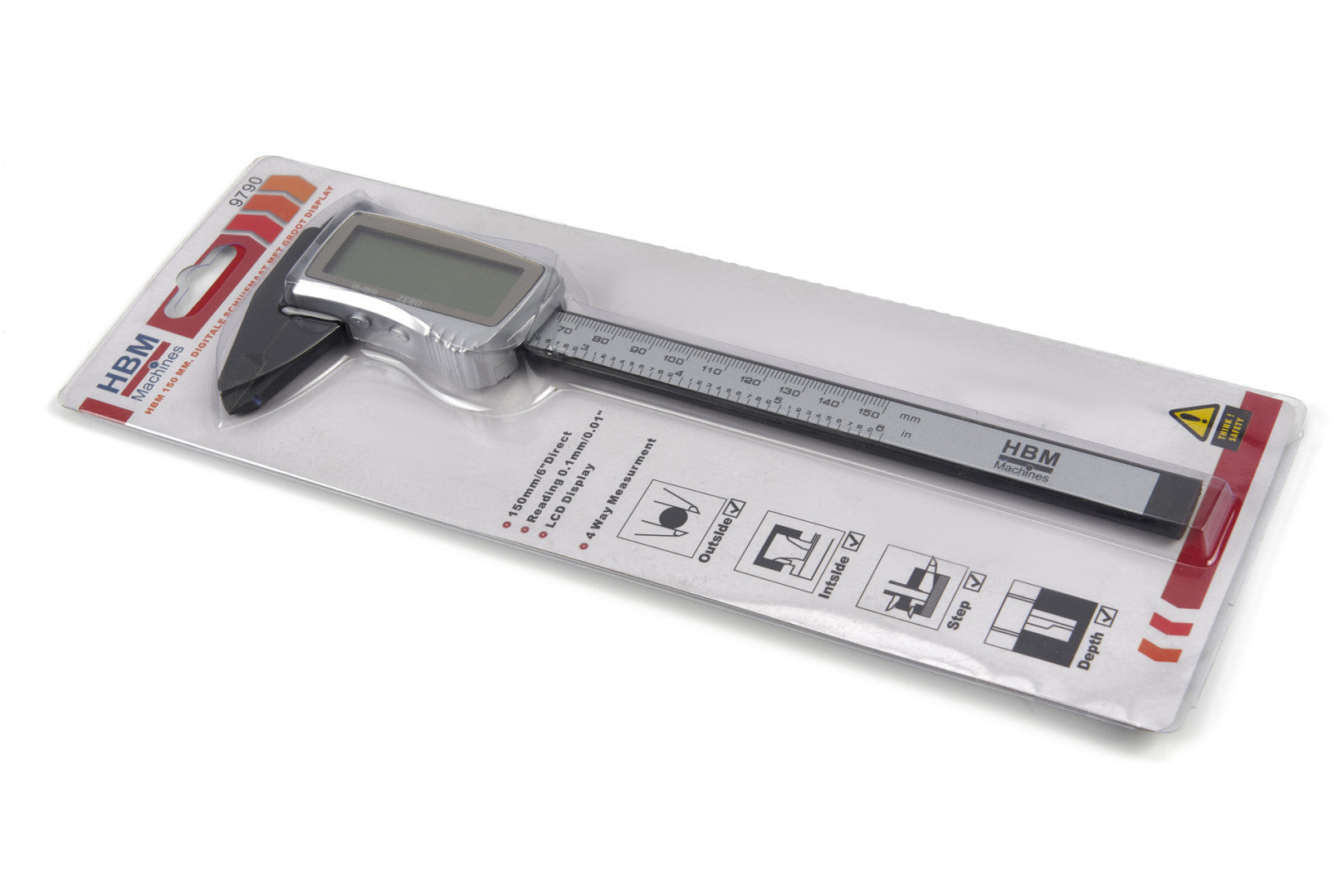 Дигитален шублер от въглеродни влакна 150 мм HBM