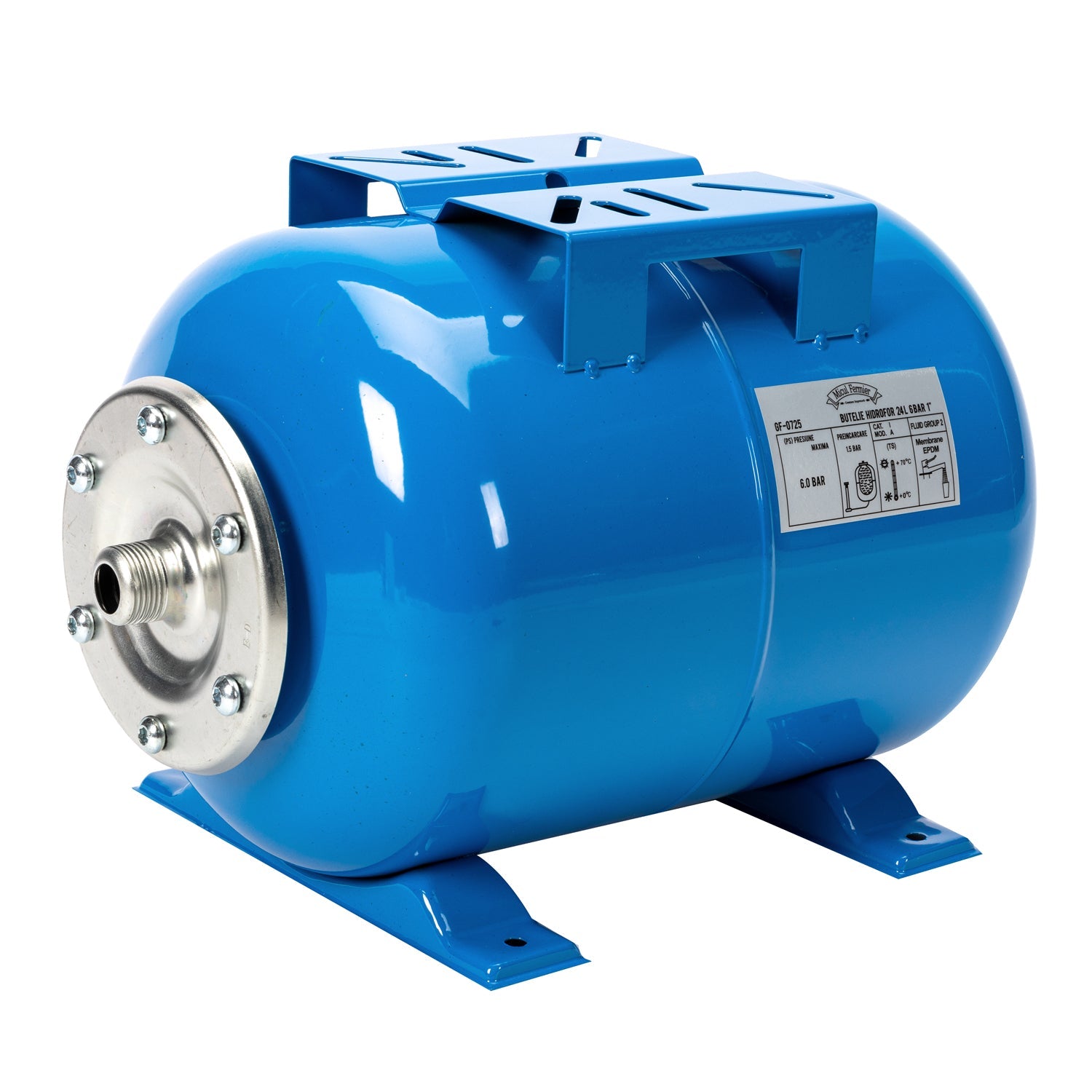 Хоризонтална бутилка за хидрофор 24L 6 BAR 1 INCH