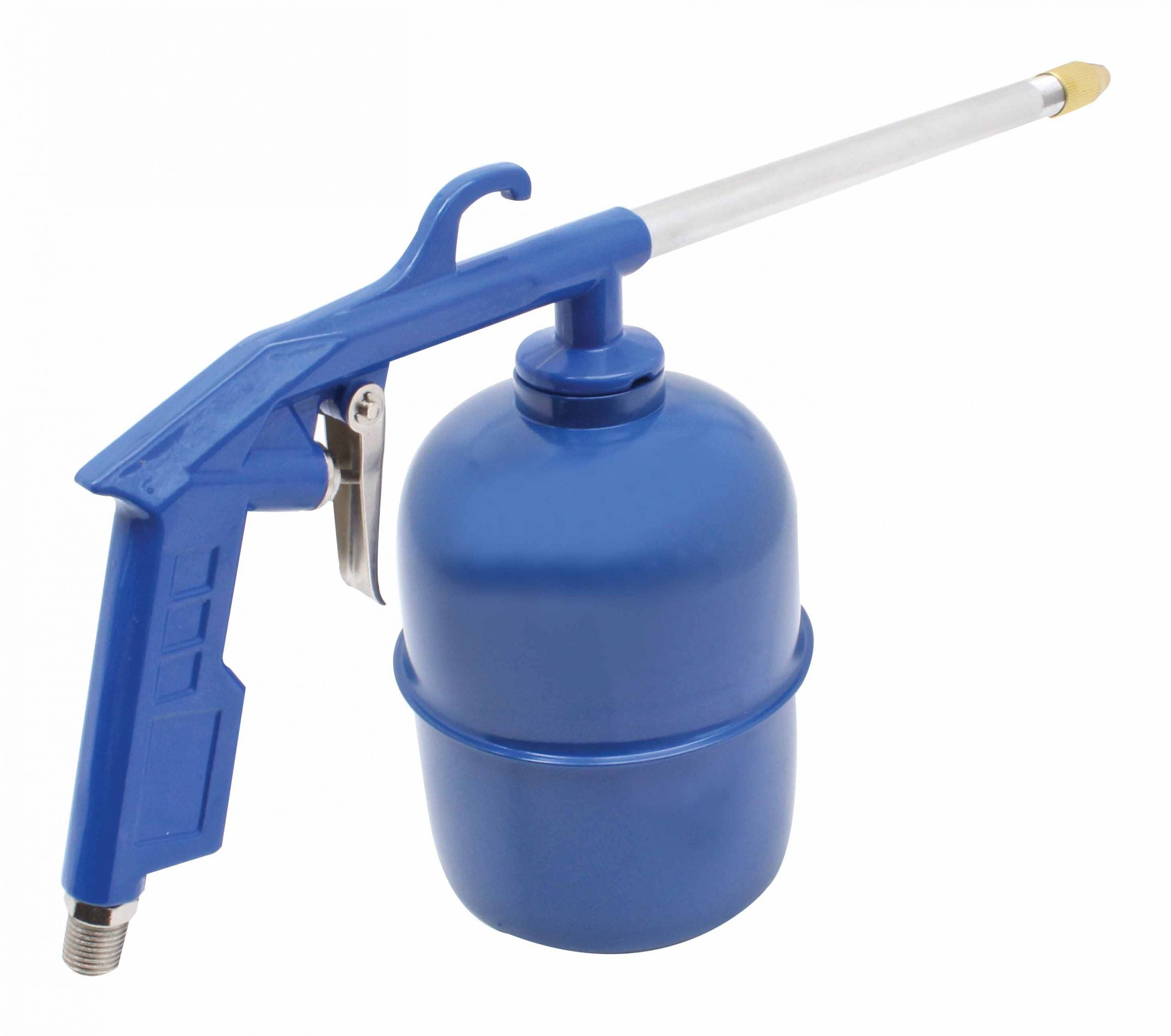 Пистолет за измиване и обезмасляване със сгъстен въздух на двигатели, метален резервоар 1 л, дълга дюза 230 мм, 3-5 бара