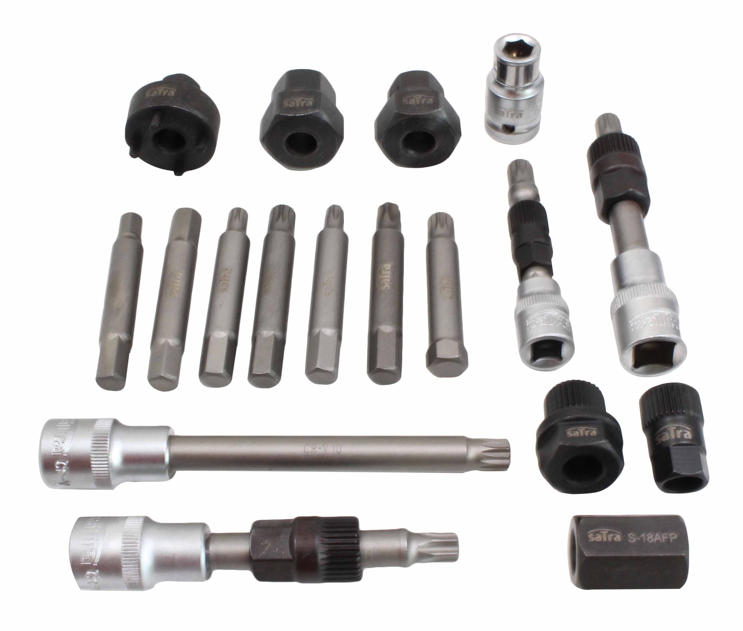 Комплект ключове за монтаж и демонтаж на алтернатор, универсален, 18 части SATRA