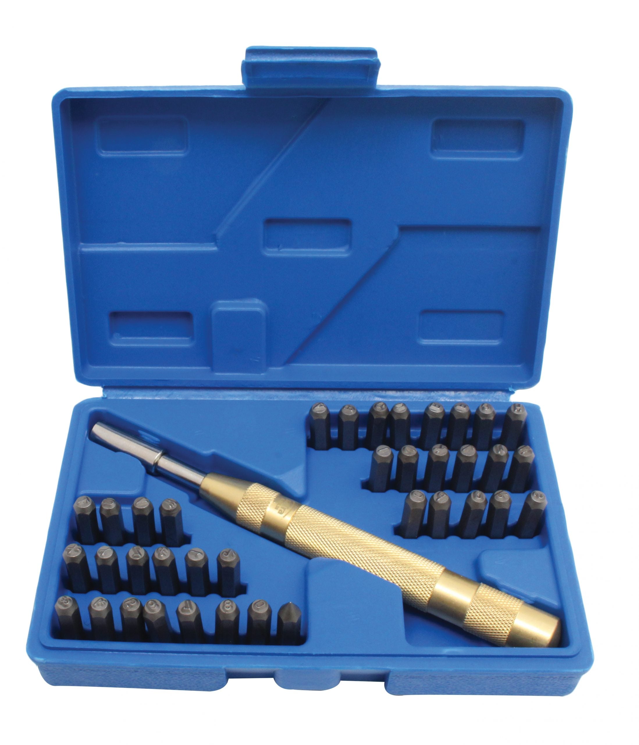 Букви и цифри с автоматичен перфоратор – комплект 38 броя, 170 мм, 4 мм