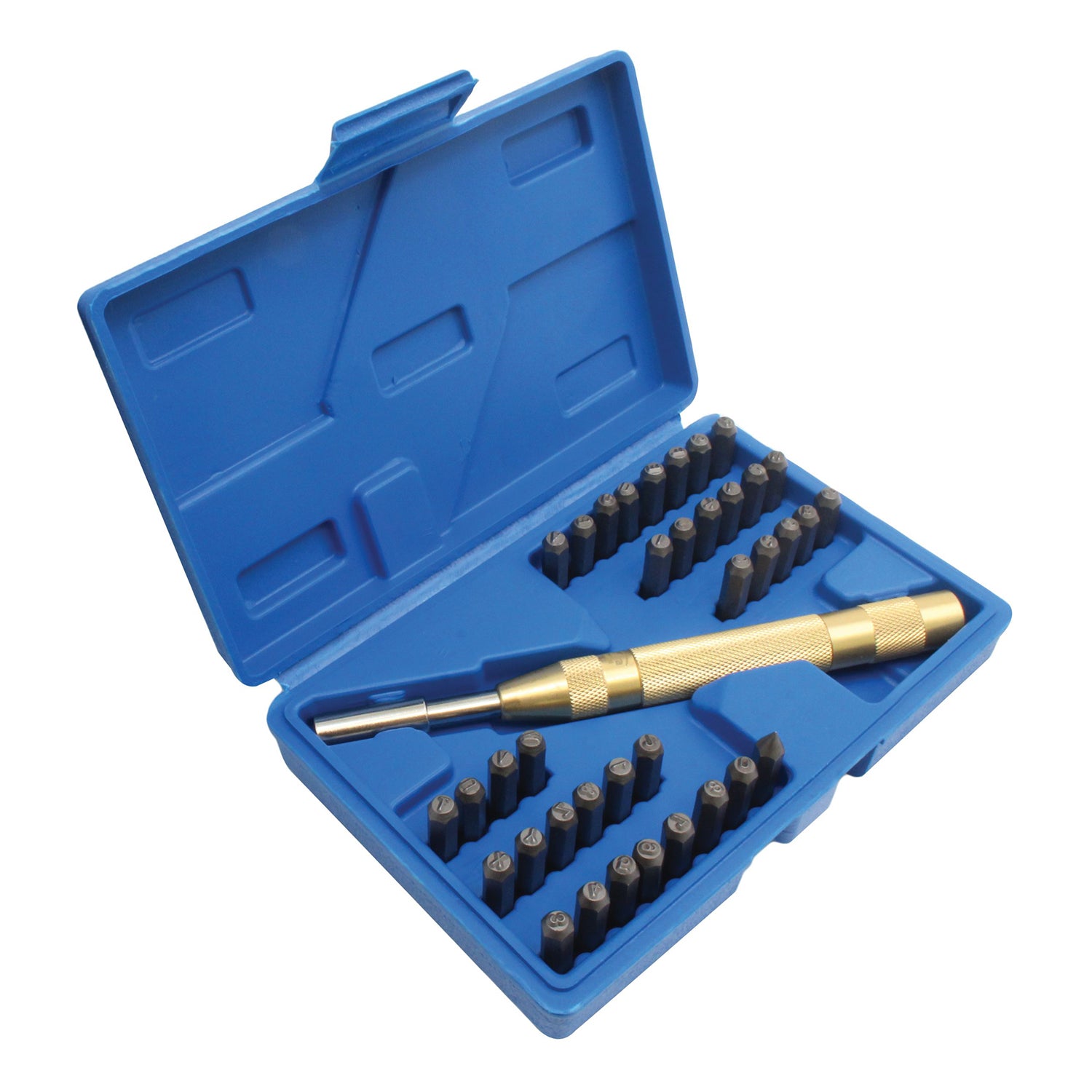 Букви и цифри с автоматичен перфоратор – комплект 38 броя, 170 мм, 4 мм