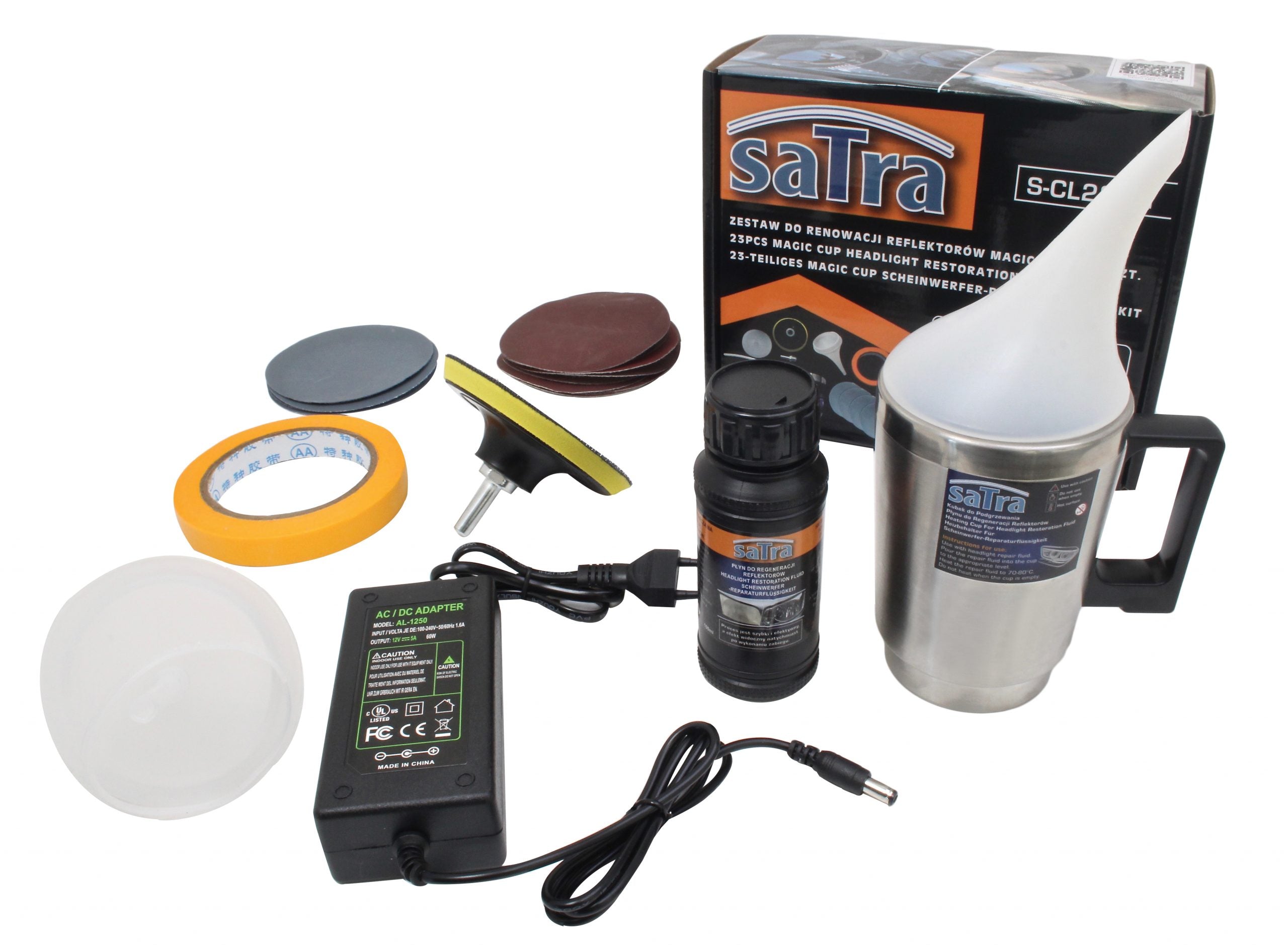 Комплект за възстановяване на фарове с полимер 23 части SATRA