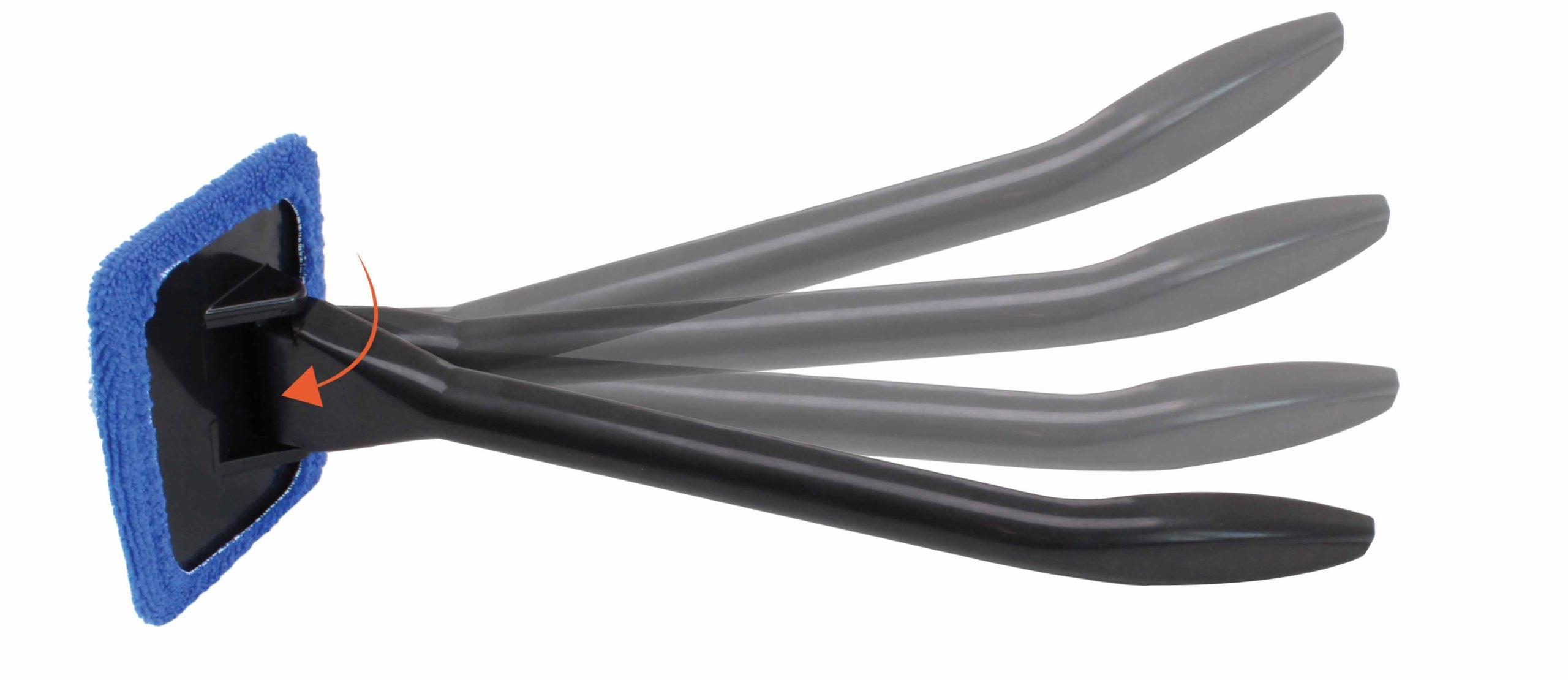 Микрофибърна кърпа за вътрешно почистване на предно стъкло с ергономична и въртяща дръжка