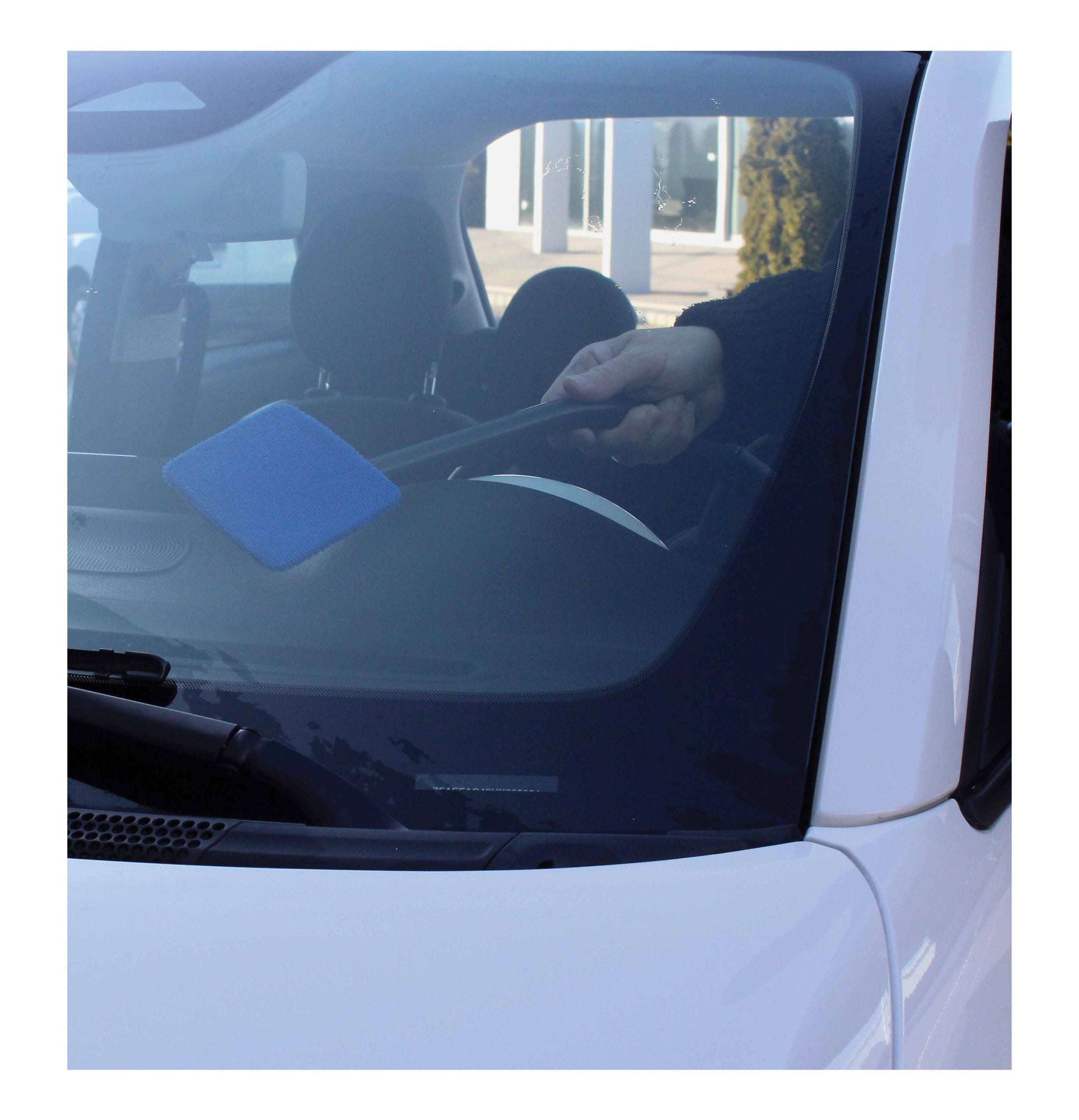 Микрофибърна кърпа за вътрешно почистване на предно стъкло с ергономична и въртяща дръжка