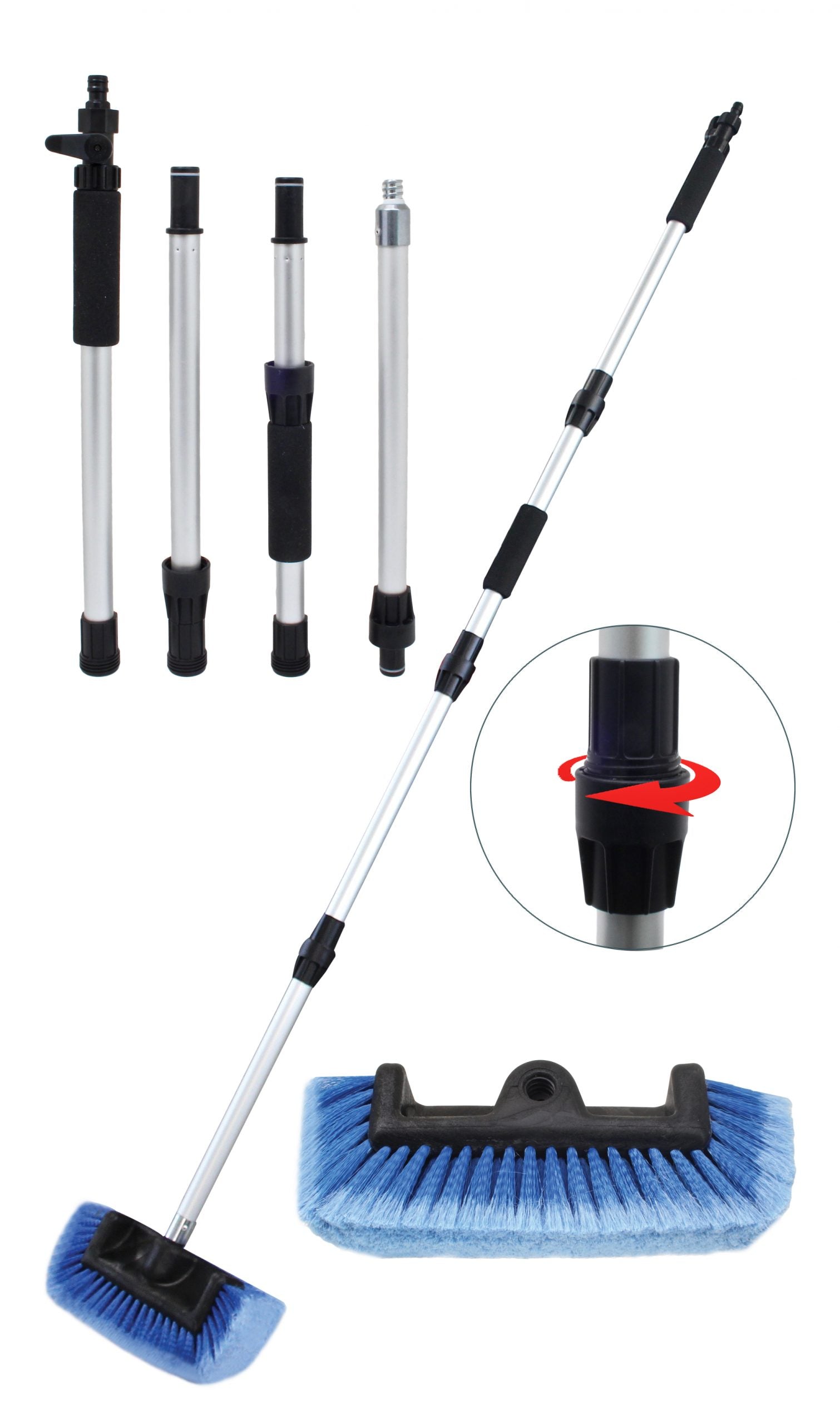 Четка за кола 290х180х60 мм за миене, с телескопична дръжка 100-1740 мм
