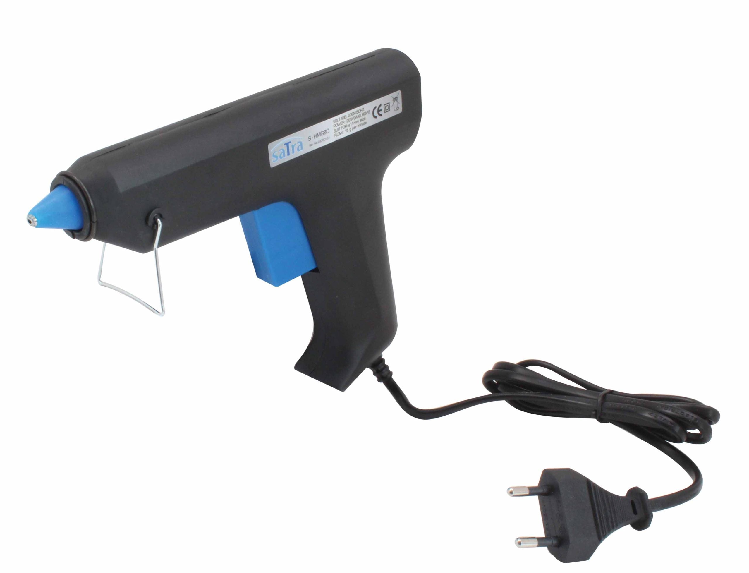 Пистолет за лепене със силикон, пръчки за горещо лепило SATRA 80W