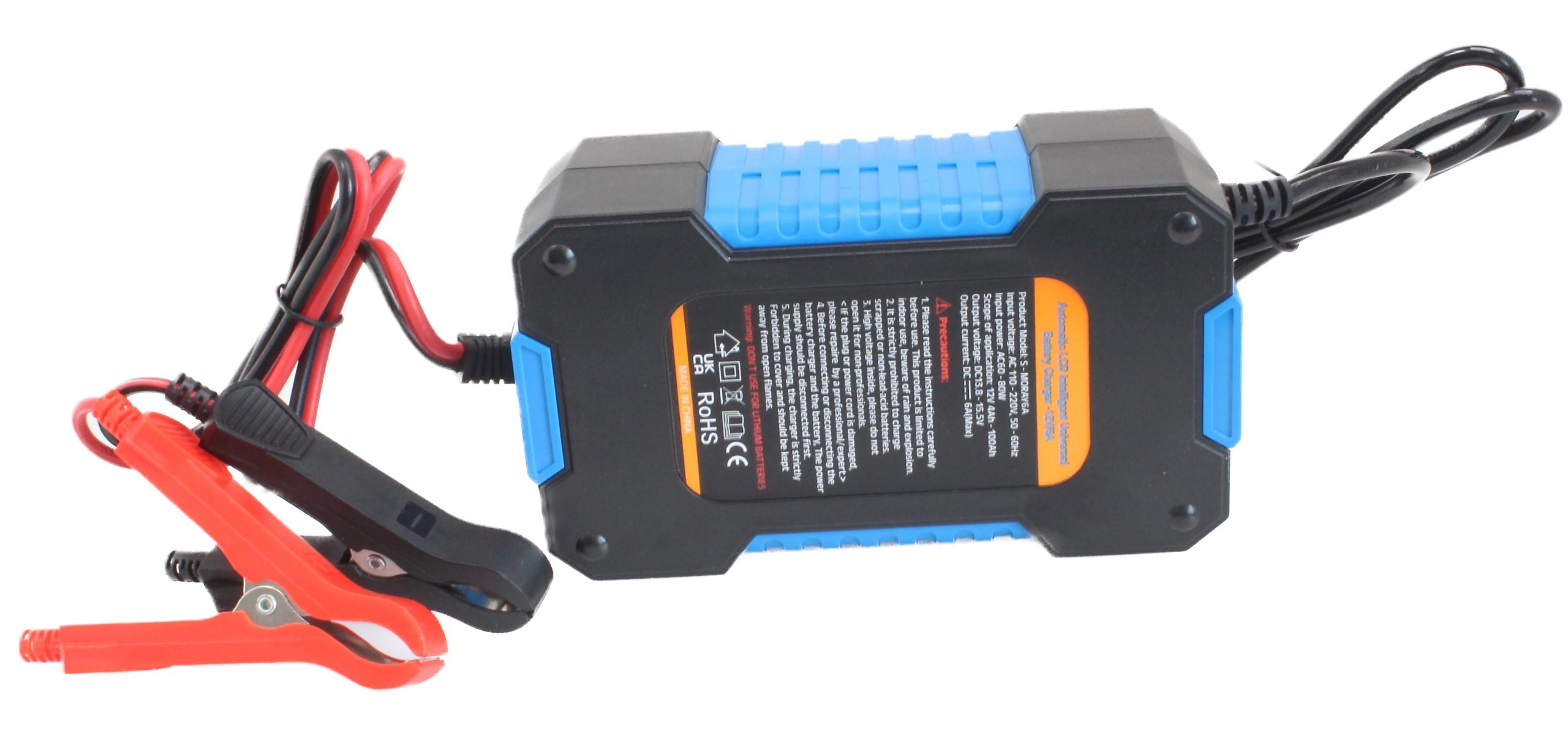 Акумулаторен токоизправител с LCD цифров дисплей 12V 6A