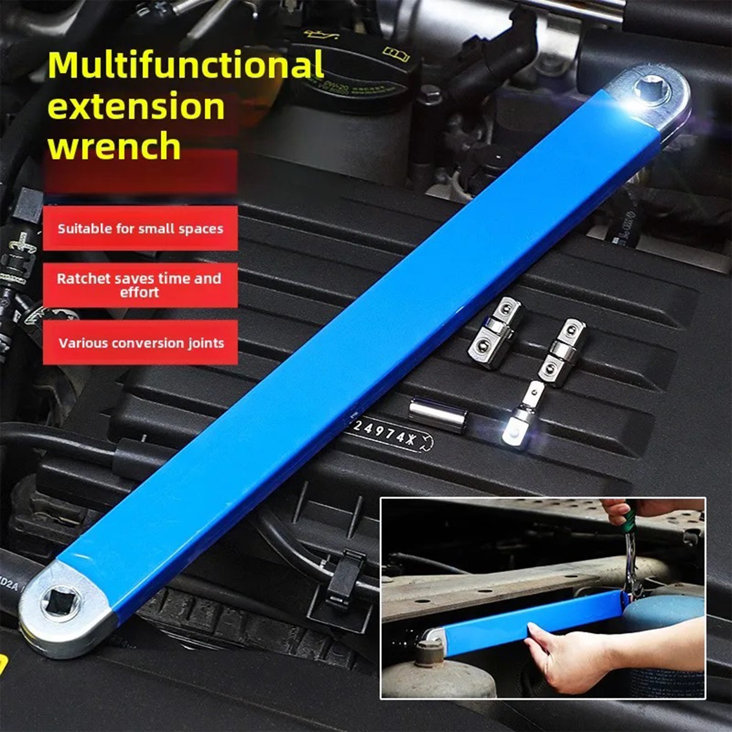 Удължител за ключ с тресчотка 390 мм GEKO