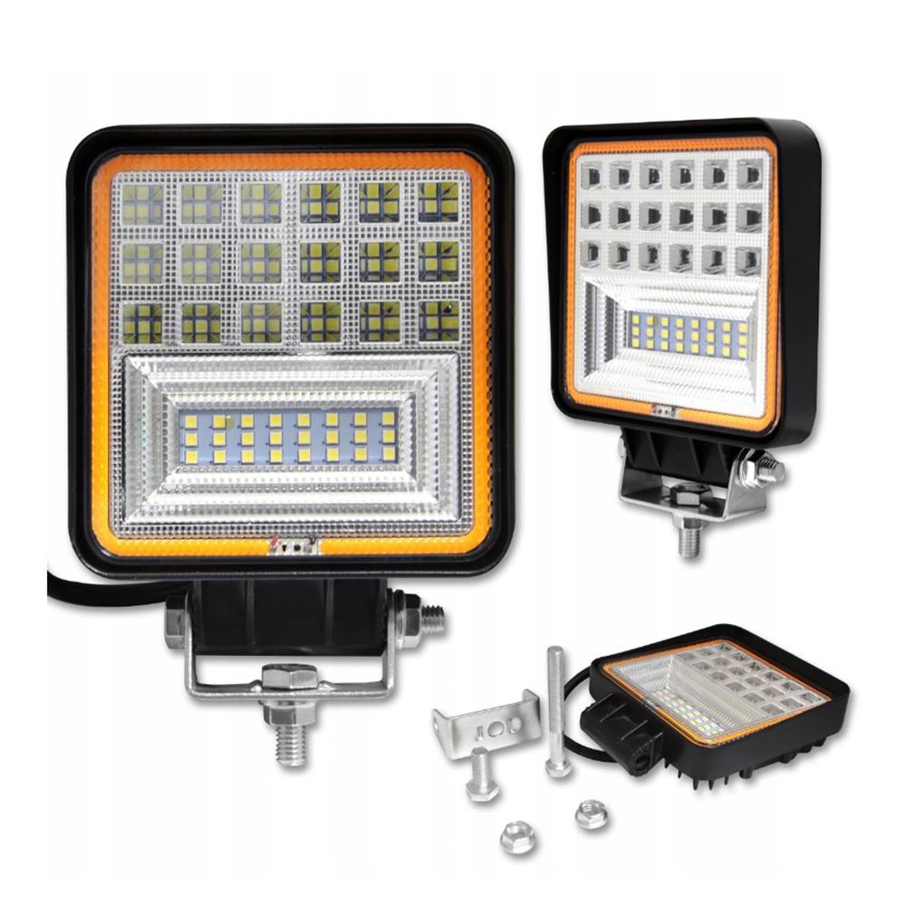 LED прожектор за автомобили със сигнализация 10-60V 126W
