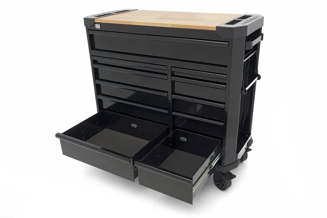 Шкаф за инструменти с 11 чекмеджета и работен плот 109 см HBM MACHINES