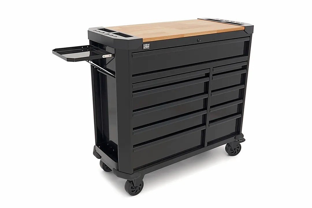 Шкаф за инструменти с 11 чекмеджета и работен плот 109 см HBM MACHINES