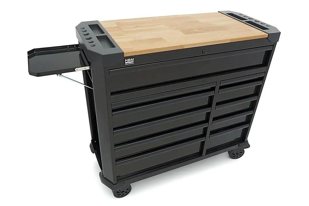 Шкаф за инструменти с 11 чекмеджета и работен плот 109 см HBM MACHINES