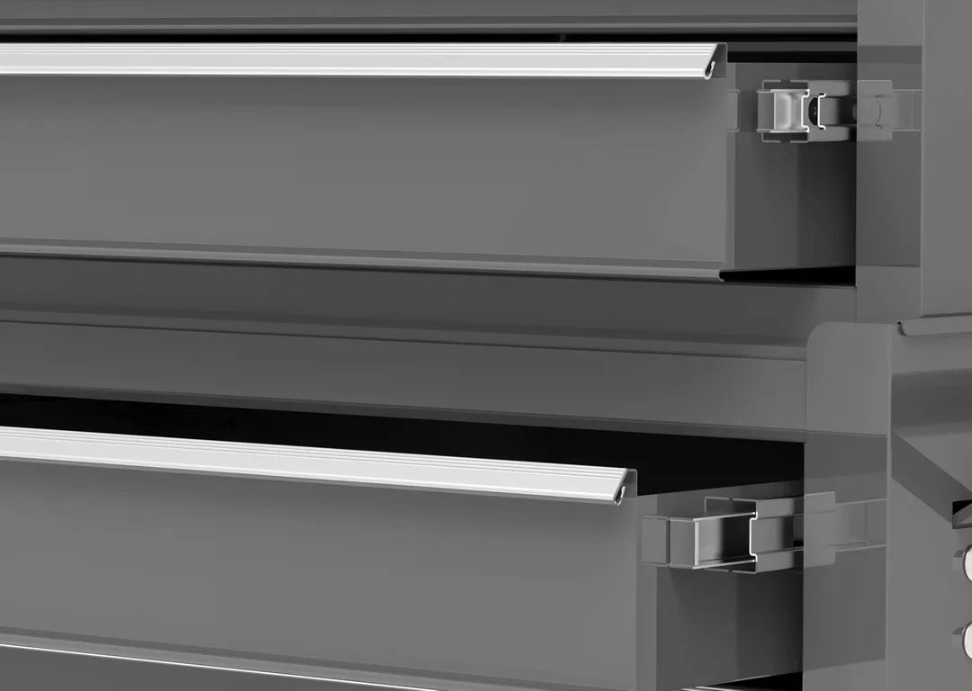 Метален шкаф за инструменти, 2 части, 8 чекмеджета, сив HBM Premium Холандия